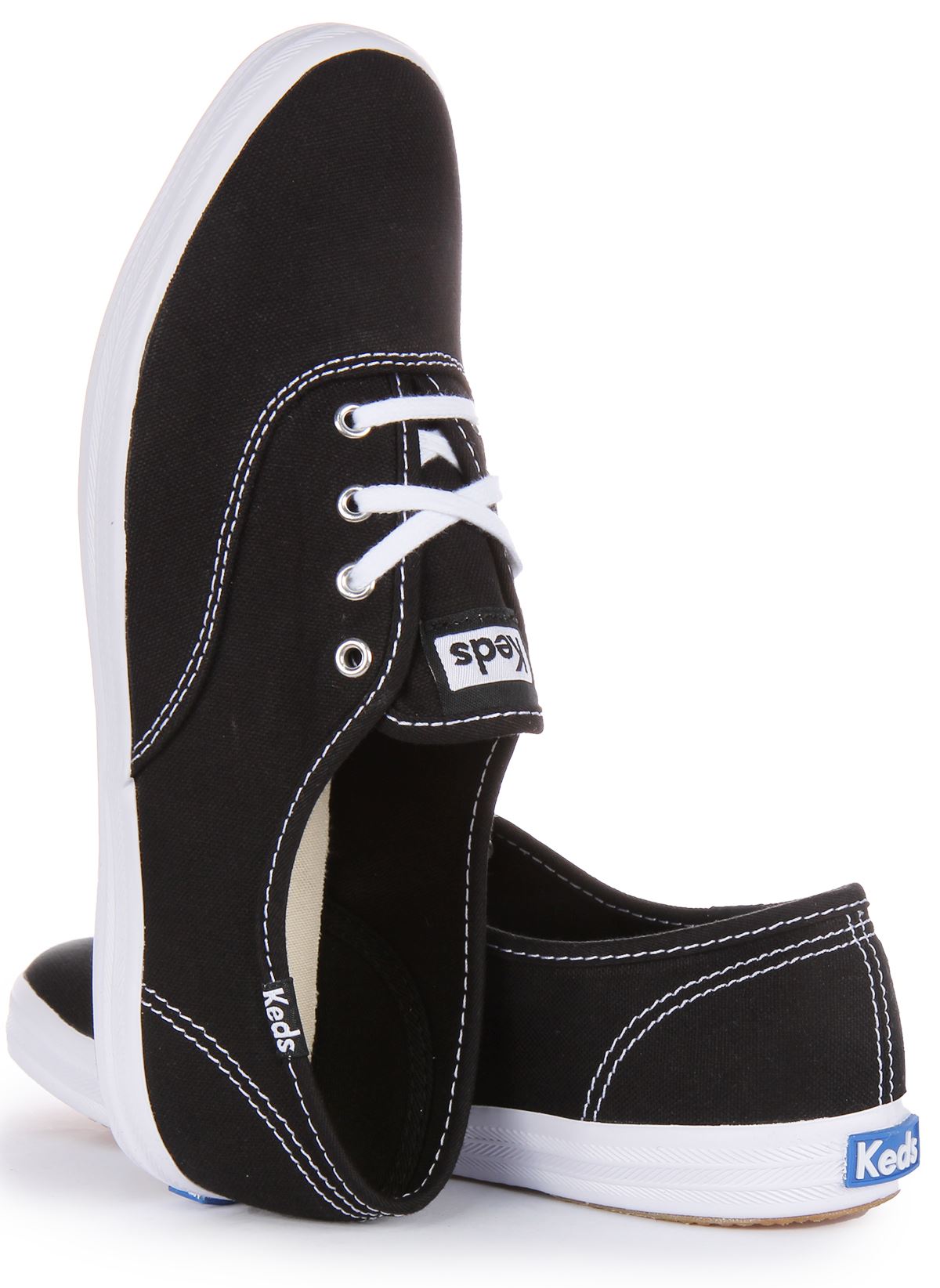 Keds Champion Low Top Lace Up Casual Canvas Shoe White Womens UK 2- 9 - Picture 11 of 13