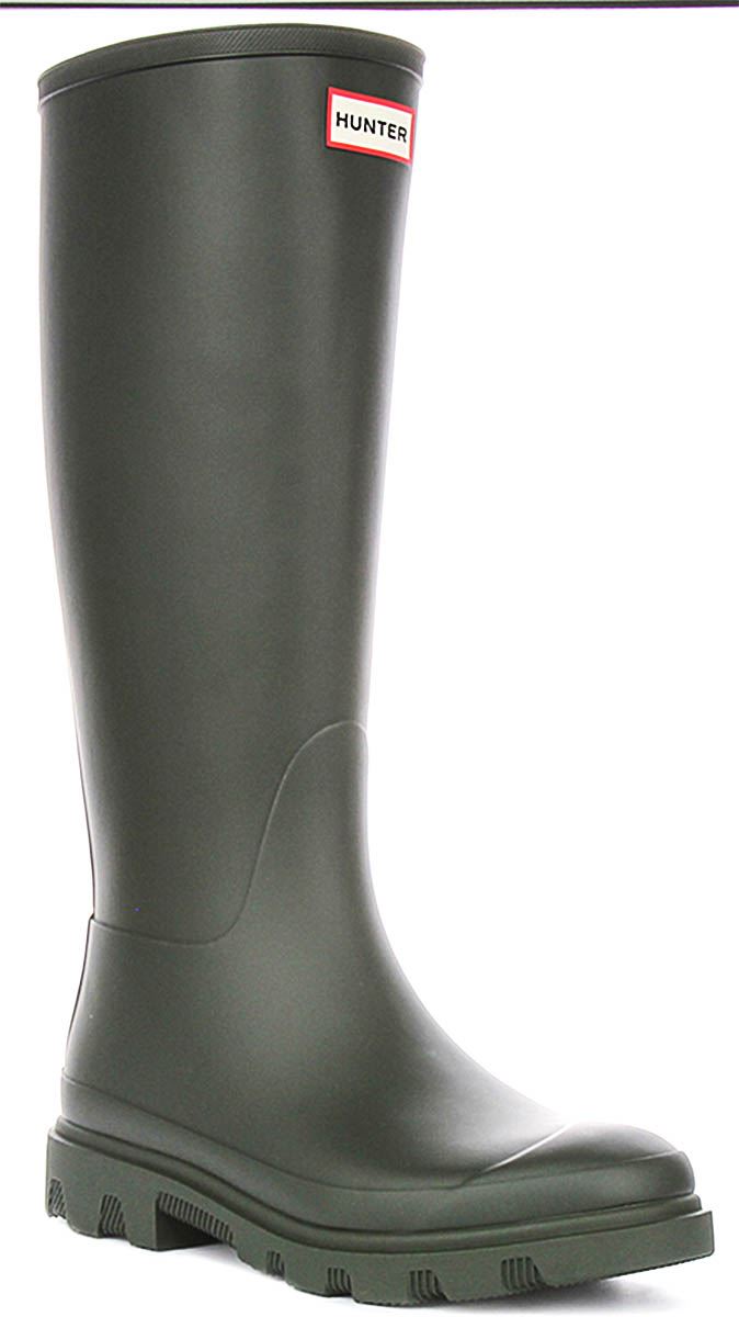 Hunter Downpour hohe leichte Gummistiefel Damenstiefel in Oliv UK 3   8
