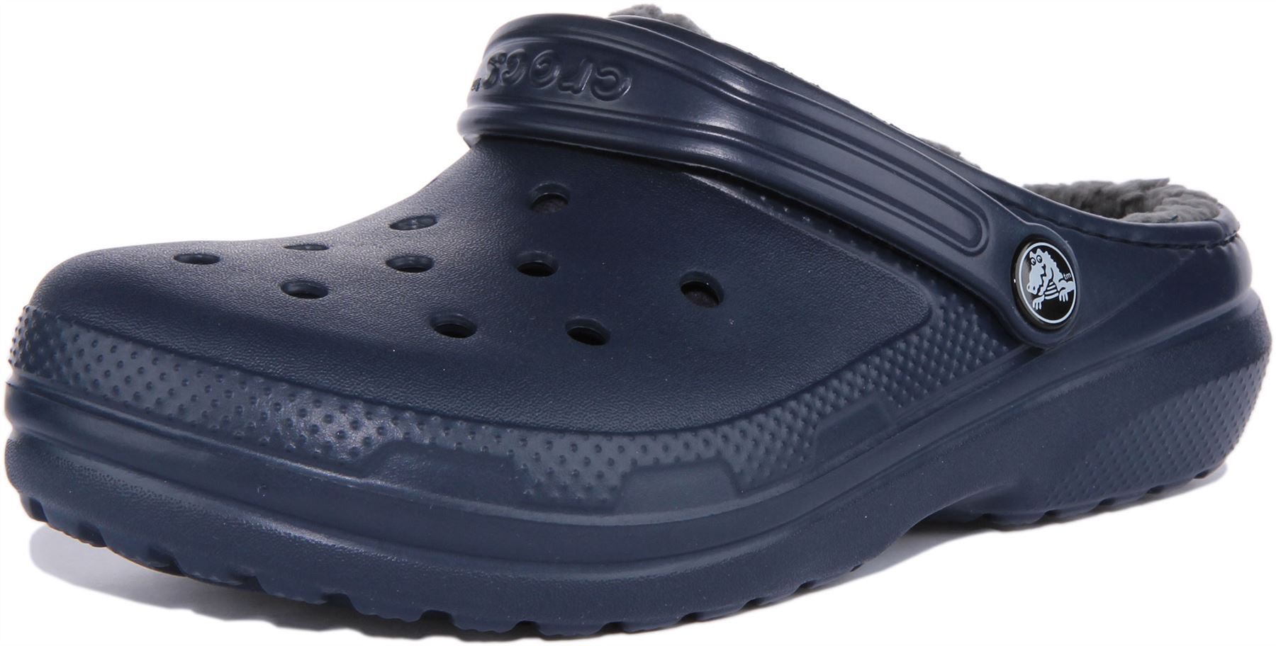 Crocs klassische gefütterte Jugend Jungen Rückenriemen Clog Sandalen in Marine Größe UK 1-6 - Bild 12 von 12
