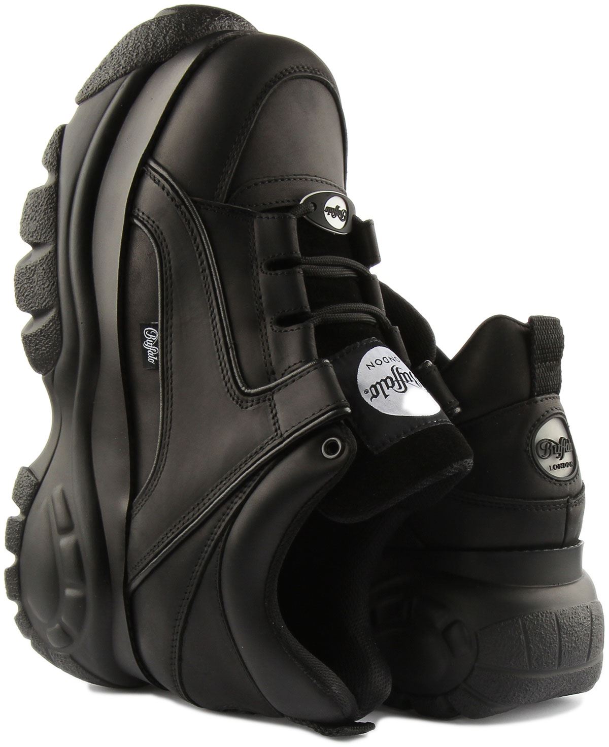 Buffalo 1339-14 2.0 Mens Classic Platform Trainers In Black UK Size 8- 11 - Picture 16 of 18