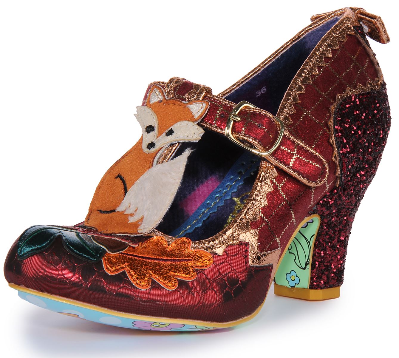 Irregular Choice Feeling Foxy Mid Heel Court Shoes Red Womens UK 3 - 8 - Picture 12 of 12