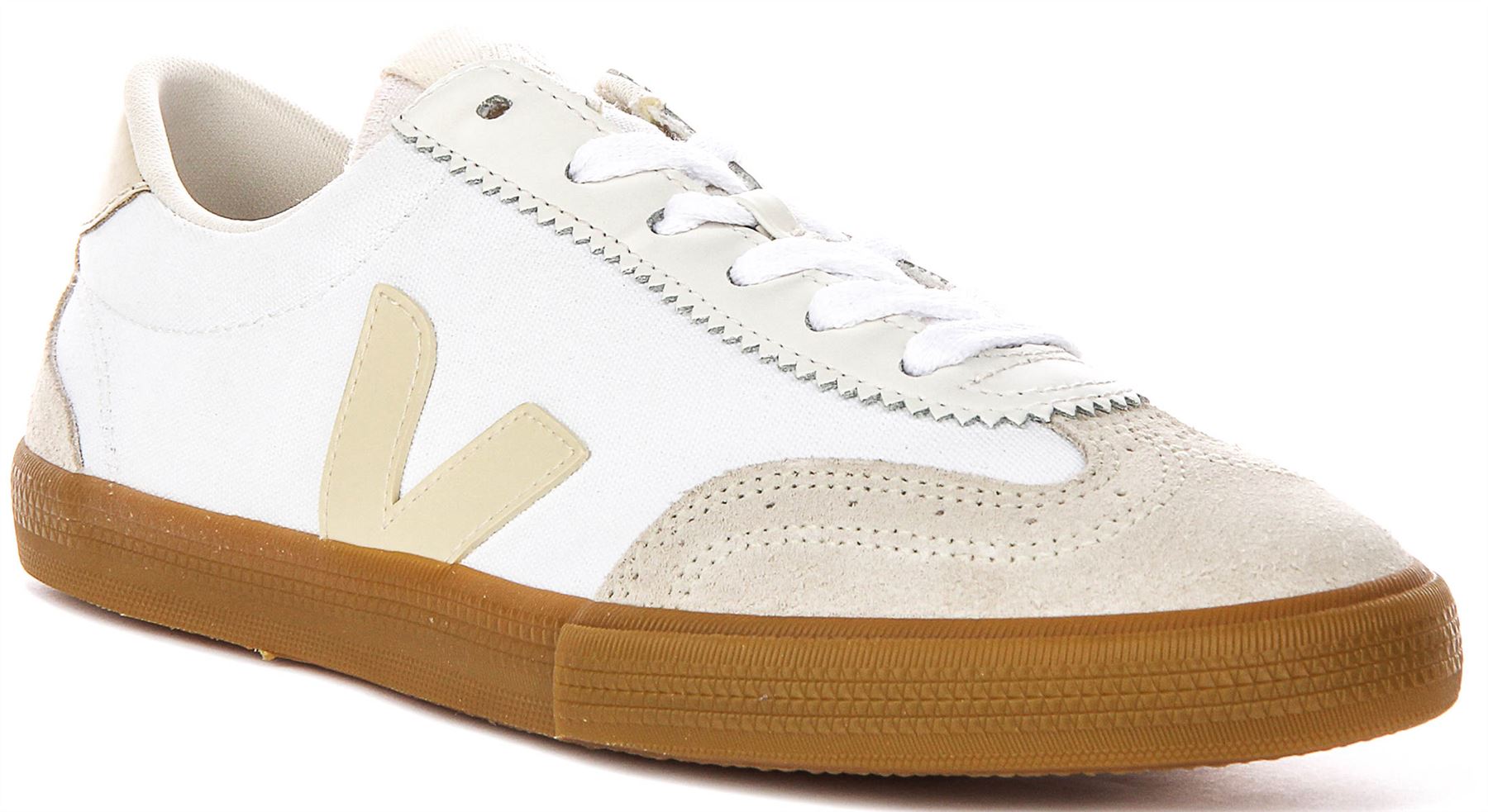 Veja Volley Canvas 70s Volleyball Lace Up Mens Sneakers In Natural US 8 - 12