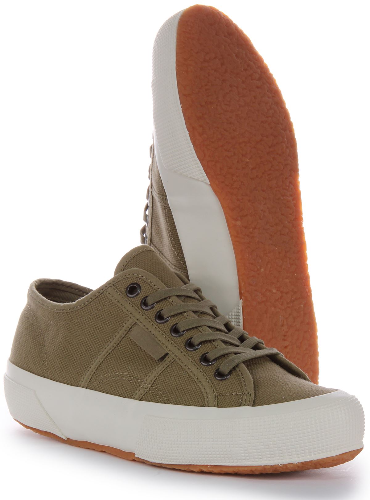 Superga 2706 OG Ergonomic Insole Low Cut Cotton Shoe Olive Green Mens UK 7 - 11