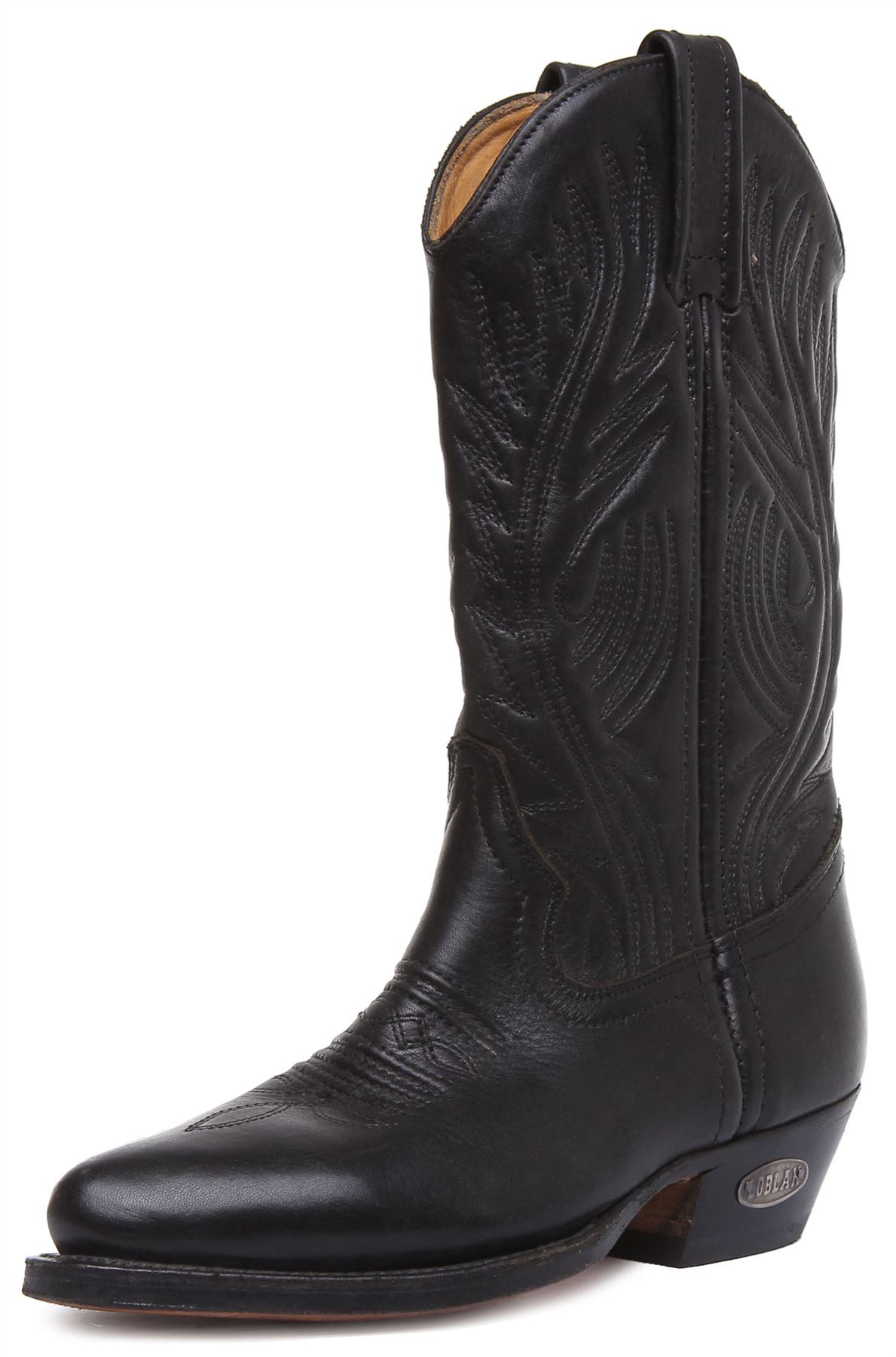 Loblan 194C Long Cowboy Boot In Black Shiny Size UK 36- 46 - Picture 11 of 29