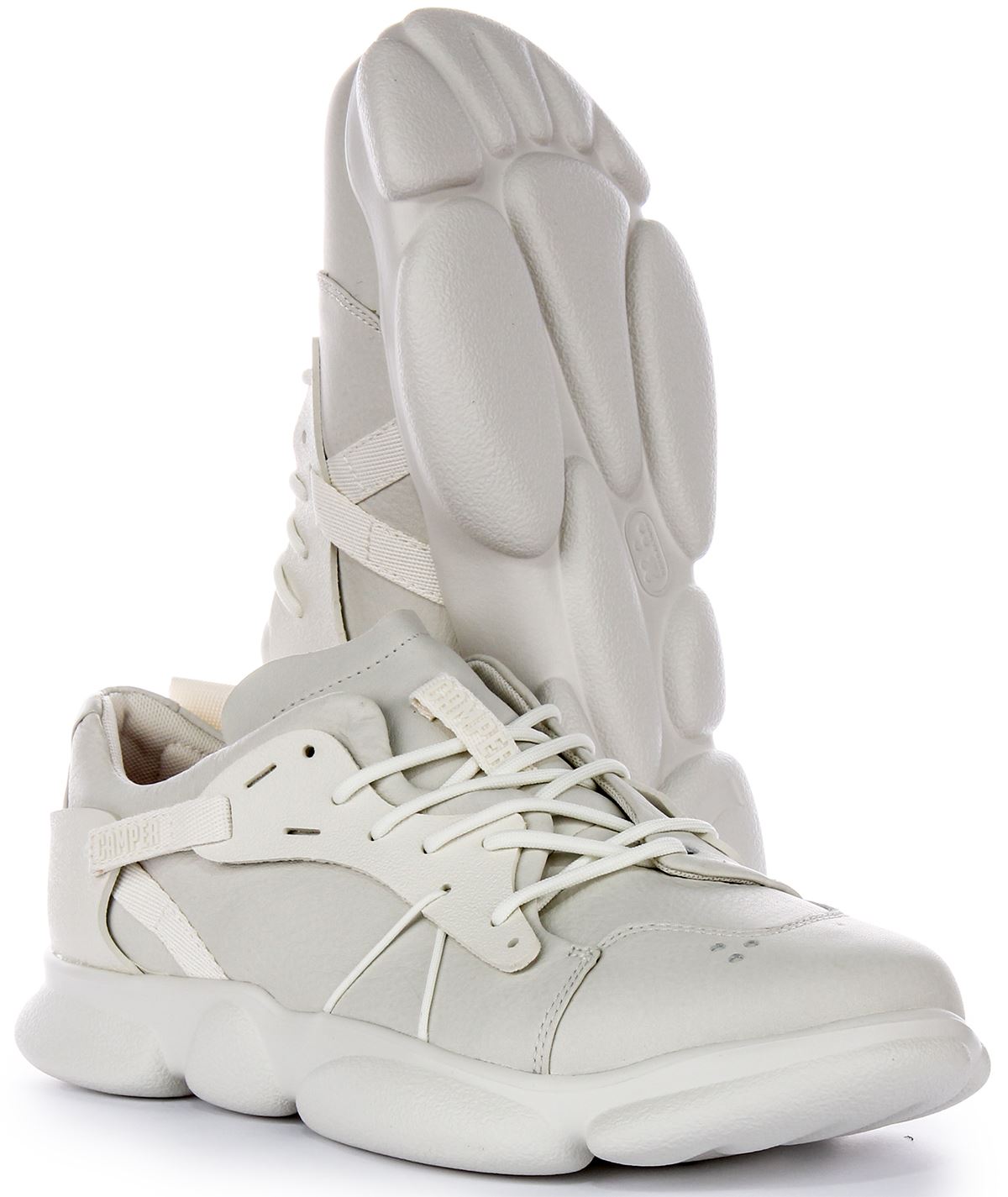 Camper Lace Up Non Dyed Sport Organic Leather Mens Trainer Off White UK 6 - 12