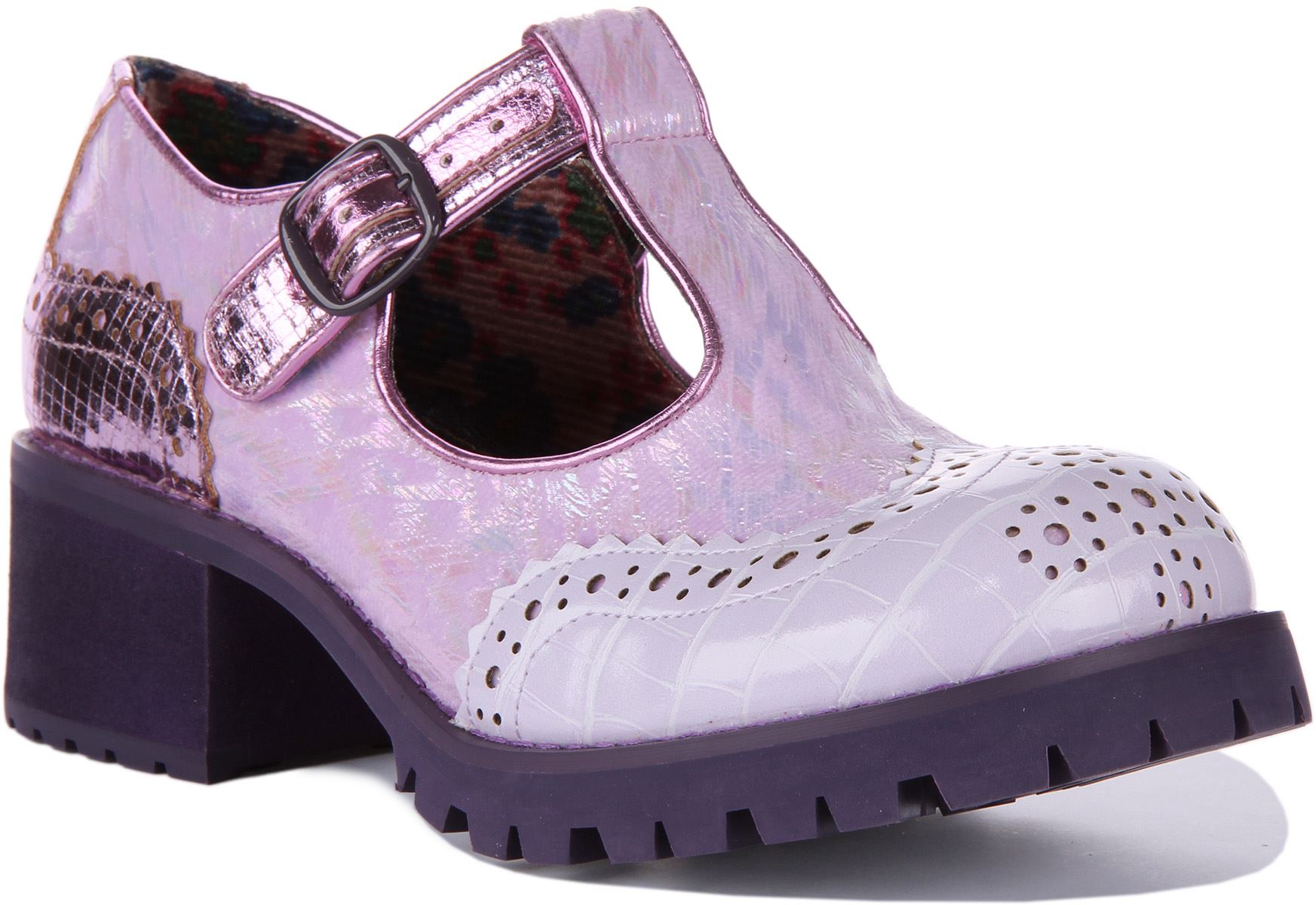 Irregular Choice What A Night Chunky Disco Shoe Black Lilac Womens UK 4 - 8 - Picture 7 of 12