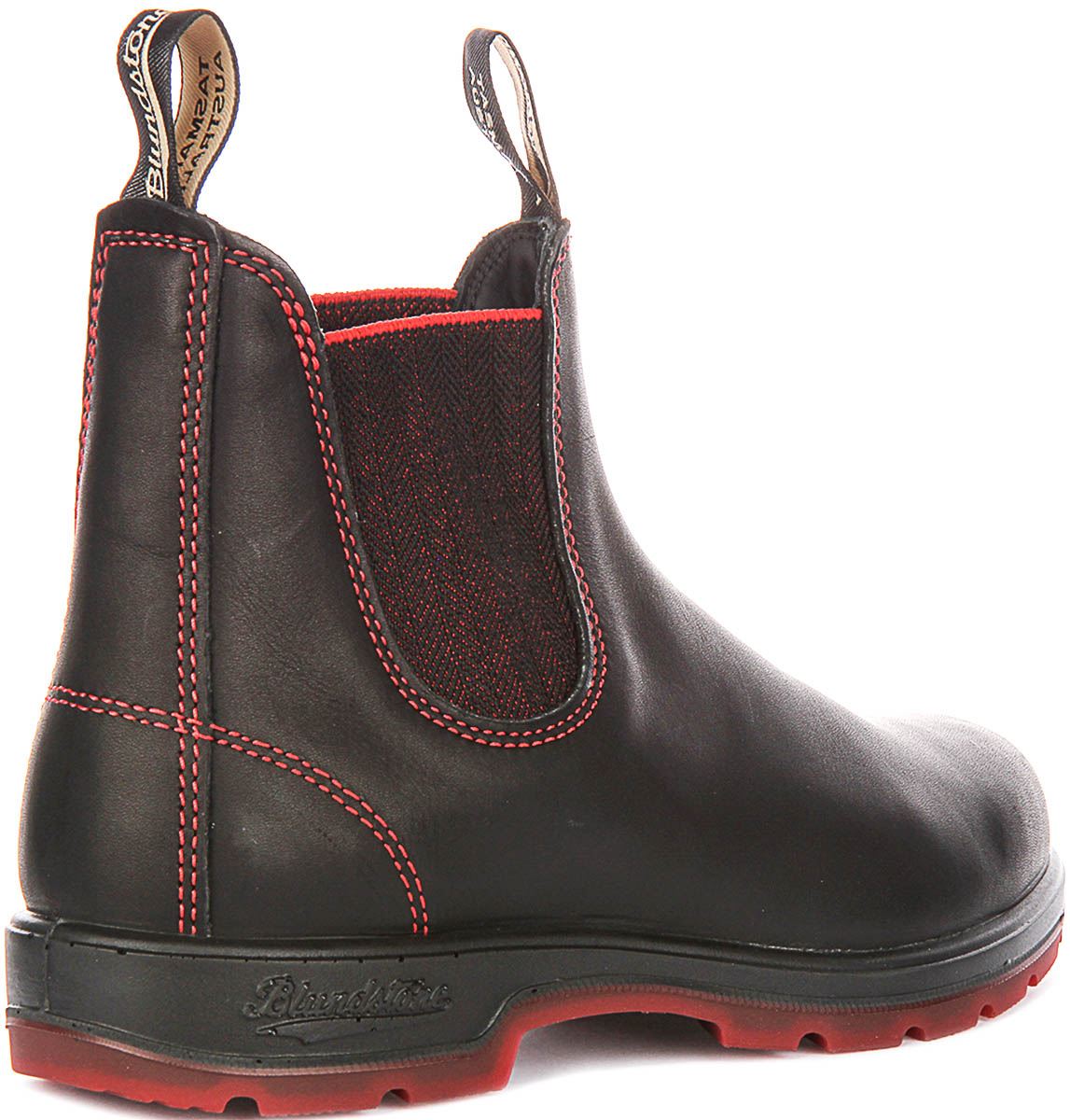 Blundstone 2342 Elastic Lug Chelsea Leather Mens Boot Black Red UK 7 - 12