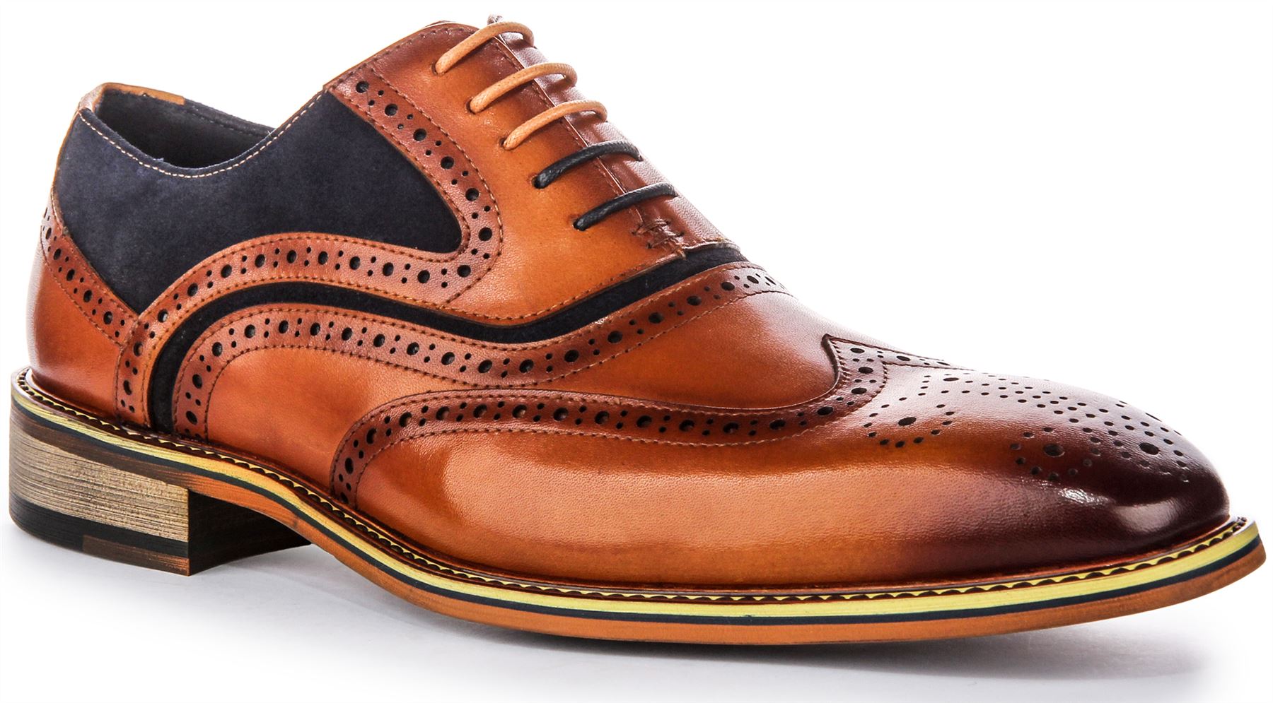 Джастин Рисс Херрен Шнурунг дизайнер брогов braun blau Leder Gre Великобритания 6 - 12 23590₽