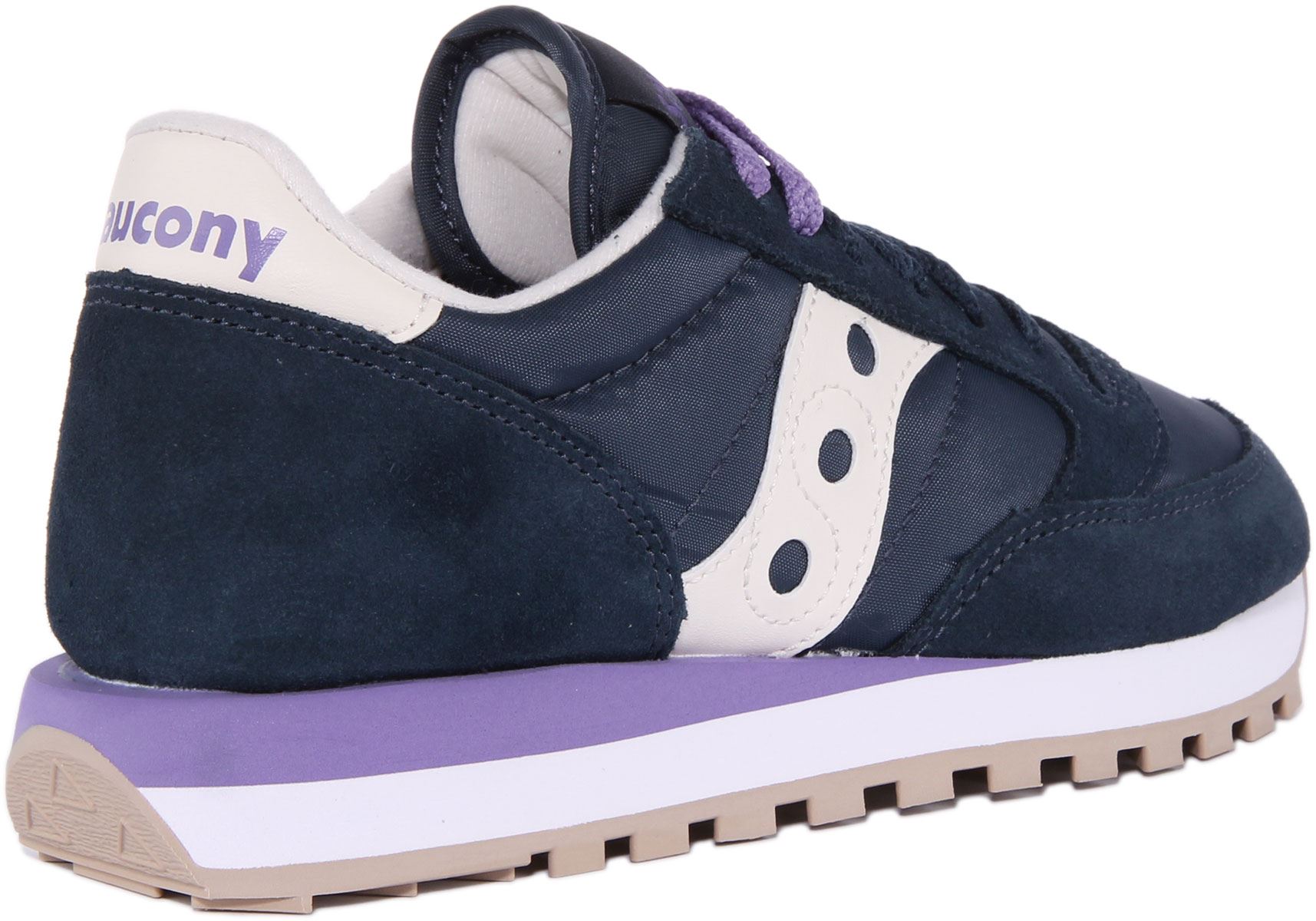 Saucony Jazz Original Womens Lace Up 80s Retro Trainers In Navy Size UK 3 - 8 - Picture 9 of 12