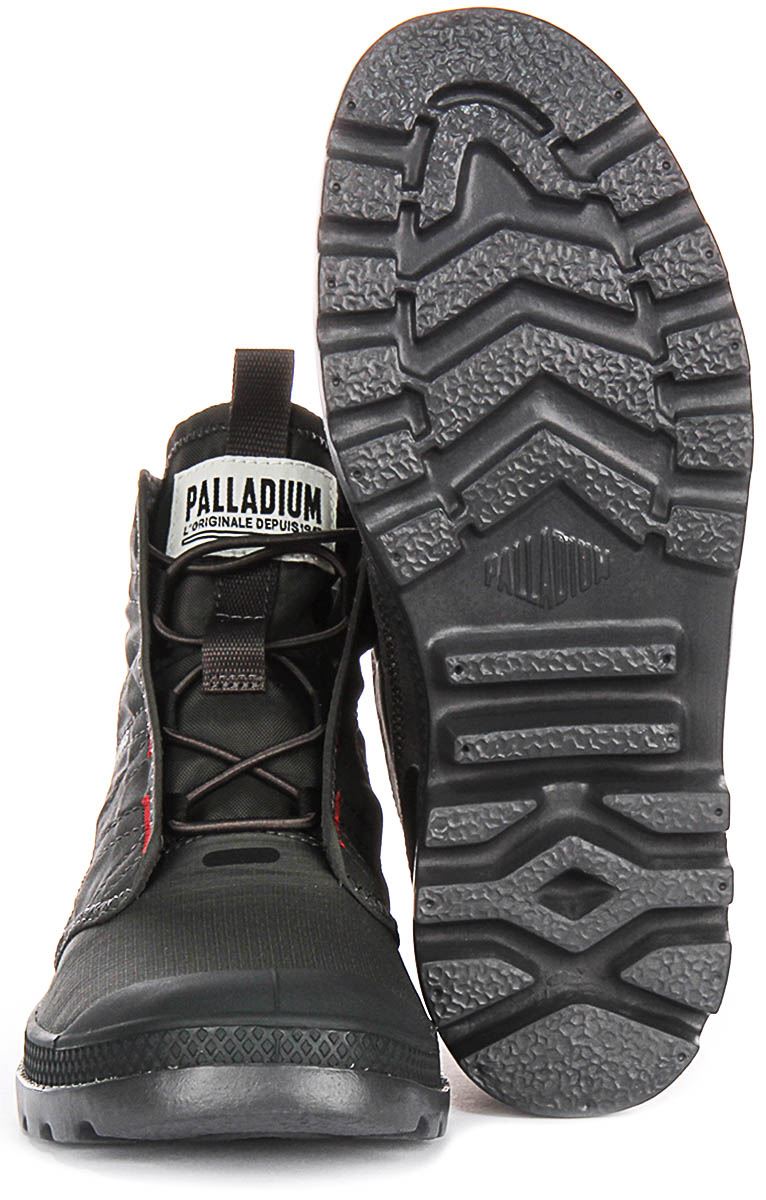 PALLADIUM Pampa Reise Lite Rs Ripstop Schnell Schnürung Stiefel Dunkelgrau UK 4 - Bild 18 von 19