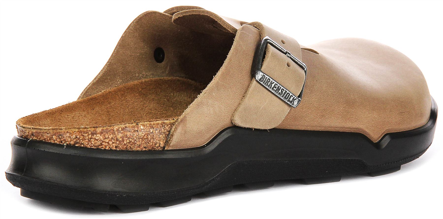 Birkenstock Boston Crosstown Oiled Leather Mens Sandals In Tobacco