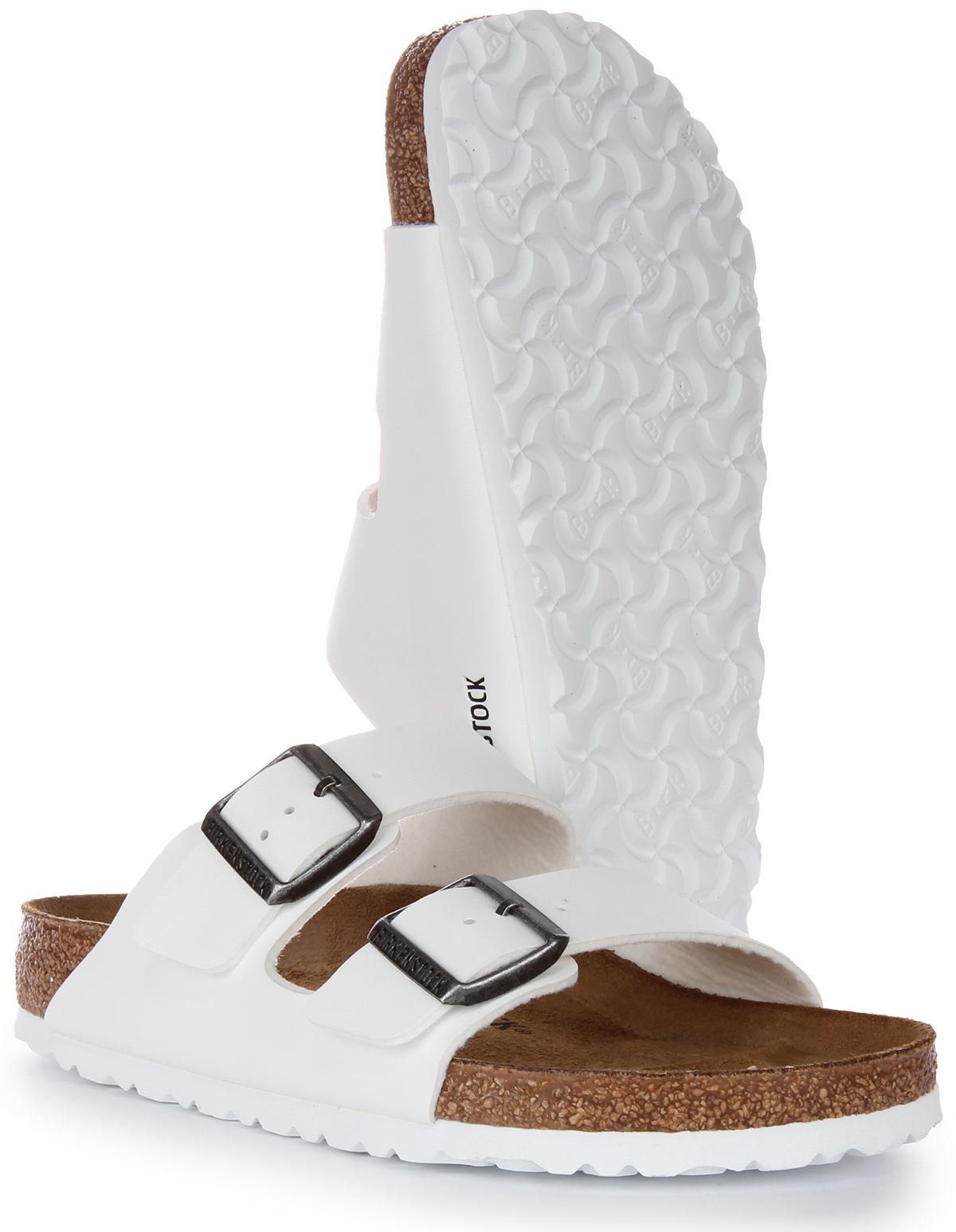 Birkenstock Arizona BF Slide 2 Buckle Strap Anatomic Sandal White UK 3.5 - 9.5 - Picture 11 of 12