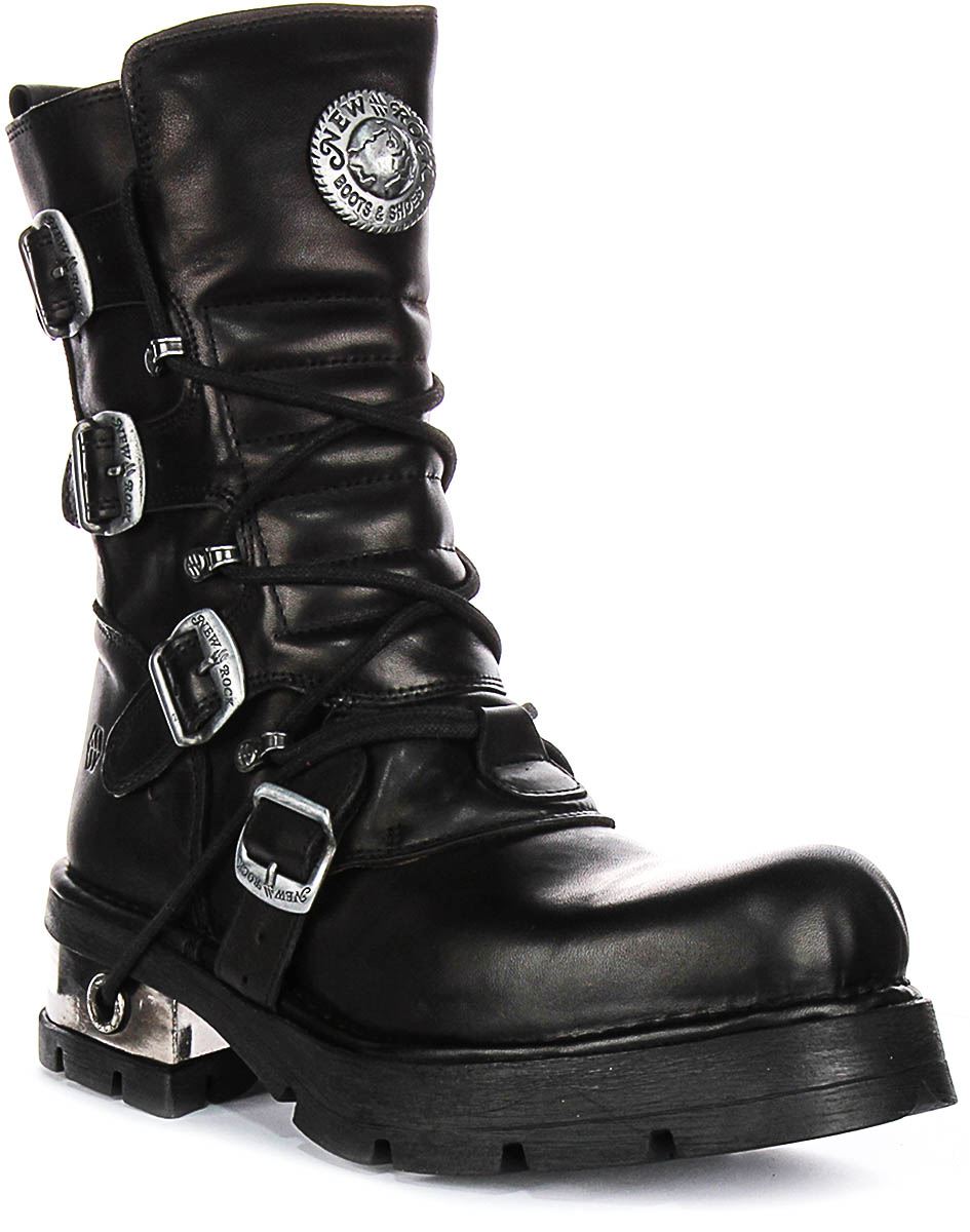 Newrock 591 Reactor 90s Animal Print 4 Buckle Womens Boot In