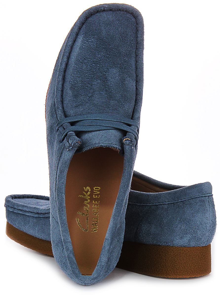 Clarks Wallabee Evosh Lace Suede Crepe Sole Womens Shoes In  display picture 1