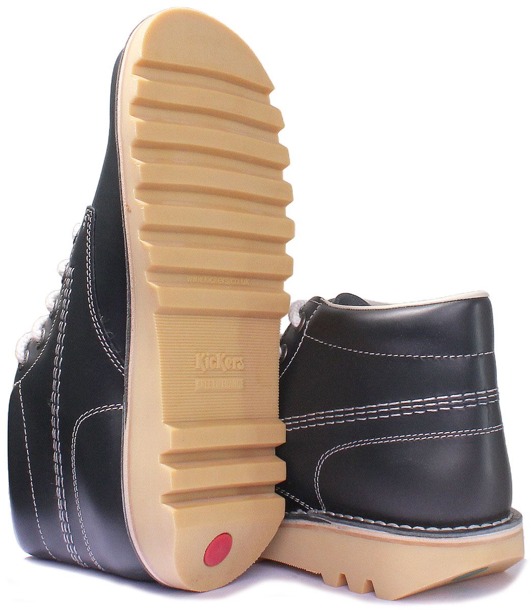 Kickers Kick Hi M High Top Lace Up Red Mens Leather Ankle Boots Size UK 6 - 13 - Picture 18 of 33