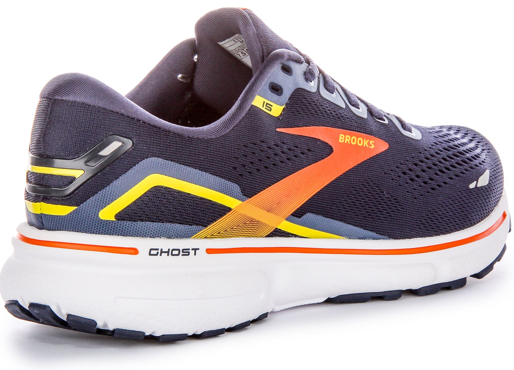 Brooks Ghost 15 Shoes Mens Size 11 Navy Blue Yellow Cushioned Running Sneakers Brooks Ghost 15 Shoes Mens Size 8.5 D Blue | Mercari main image 4