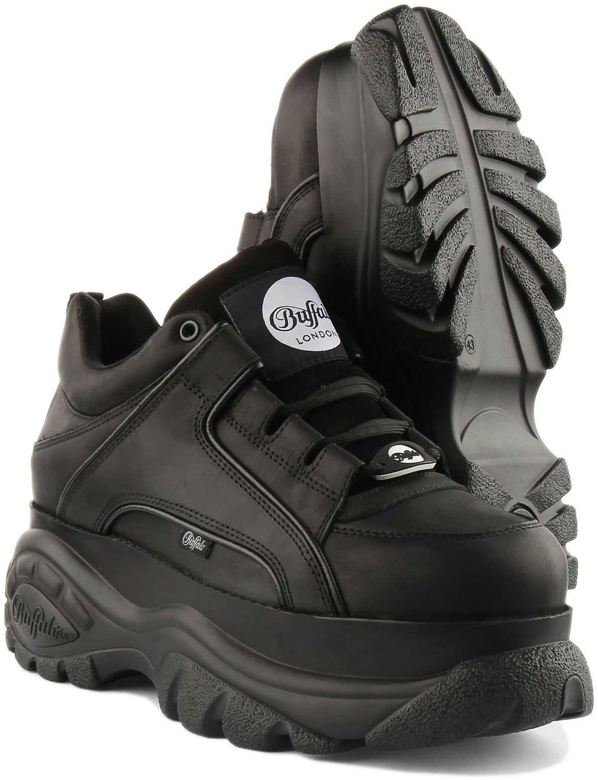 Buffalo 1339-14 2.0 Mens Classic Platform Trainers In Black UK Size 8- 11 - Picture 17 of 18