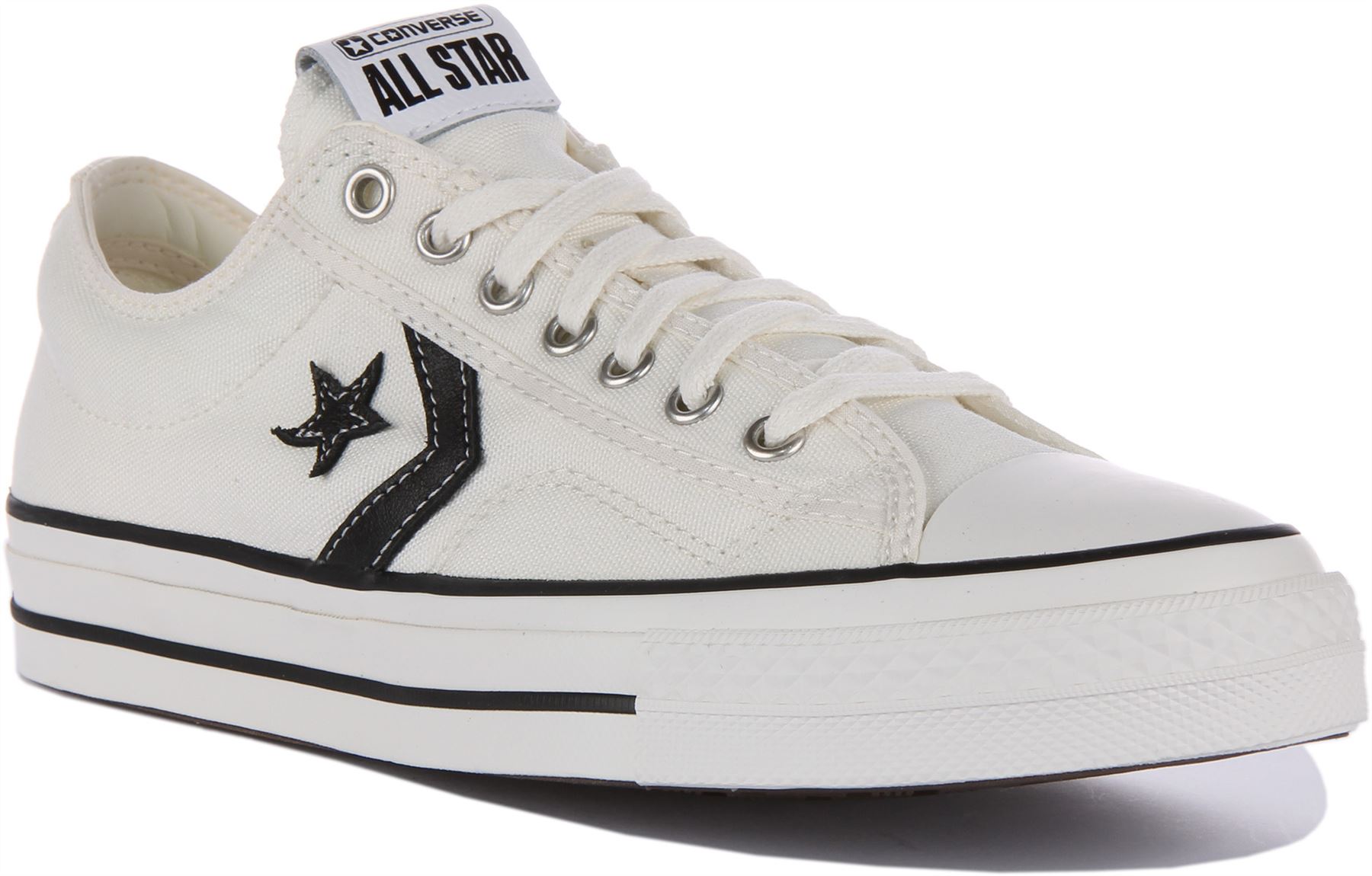 Converse A01608C Player 76 Vintage Unisex Sneaker White Black US 7 