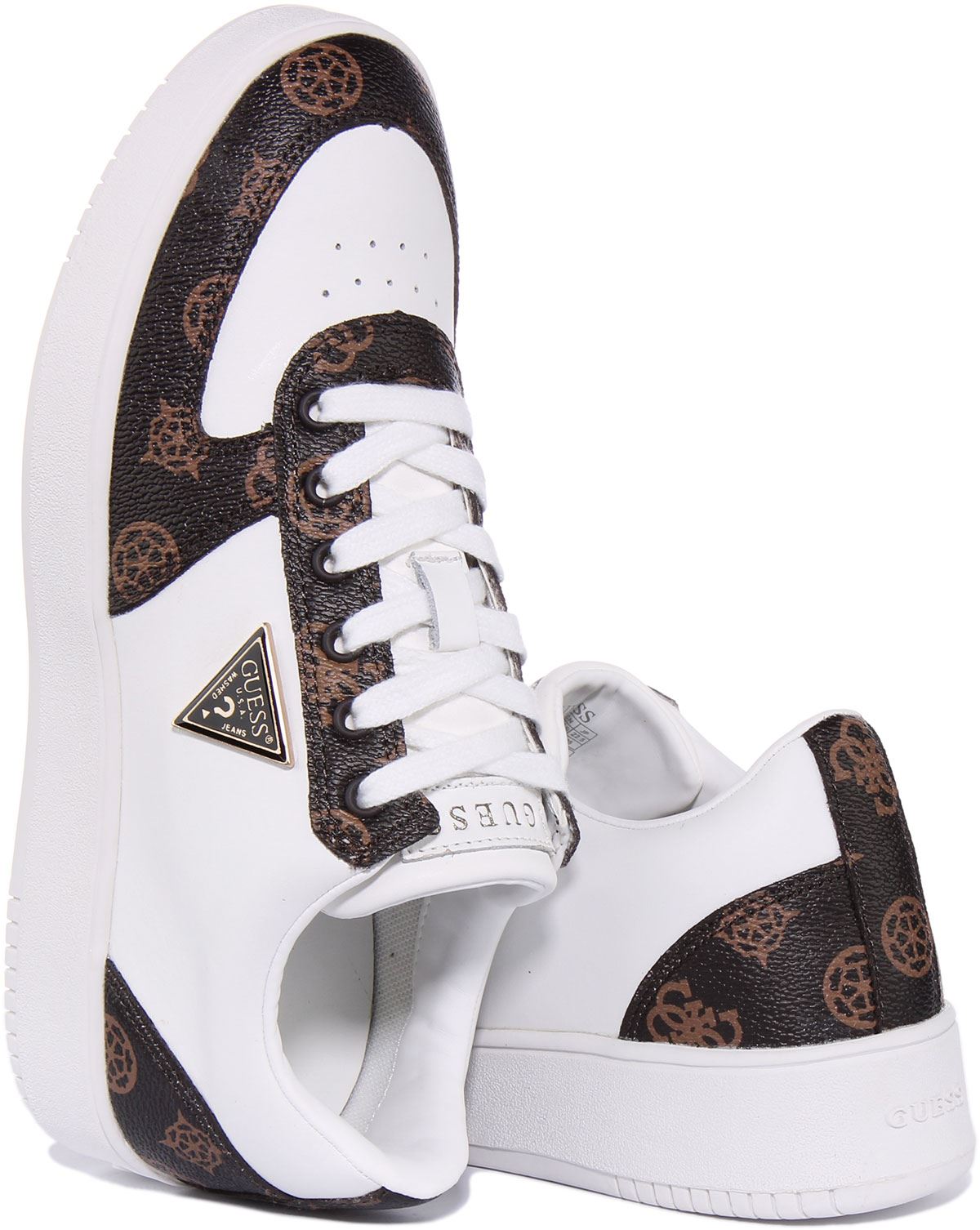 Guess Fl8Sidfal12 Cestas Sidney 4G Logo Impreso Entrenador Blanco Mujer Reino Unido 3-8 - Imagen 11 de 13
