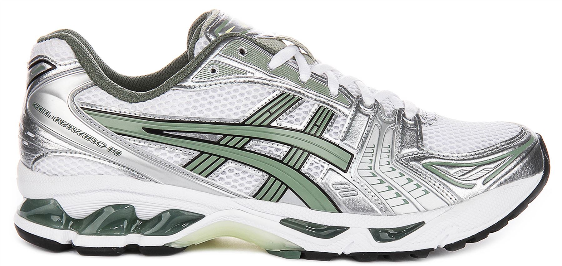 Asics Gel-Kayano 14 Gel Cushion Lace Up Womens Sneakers In White