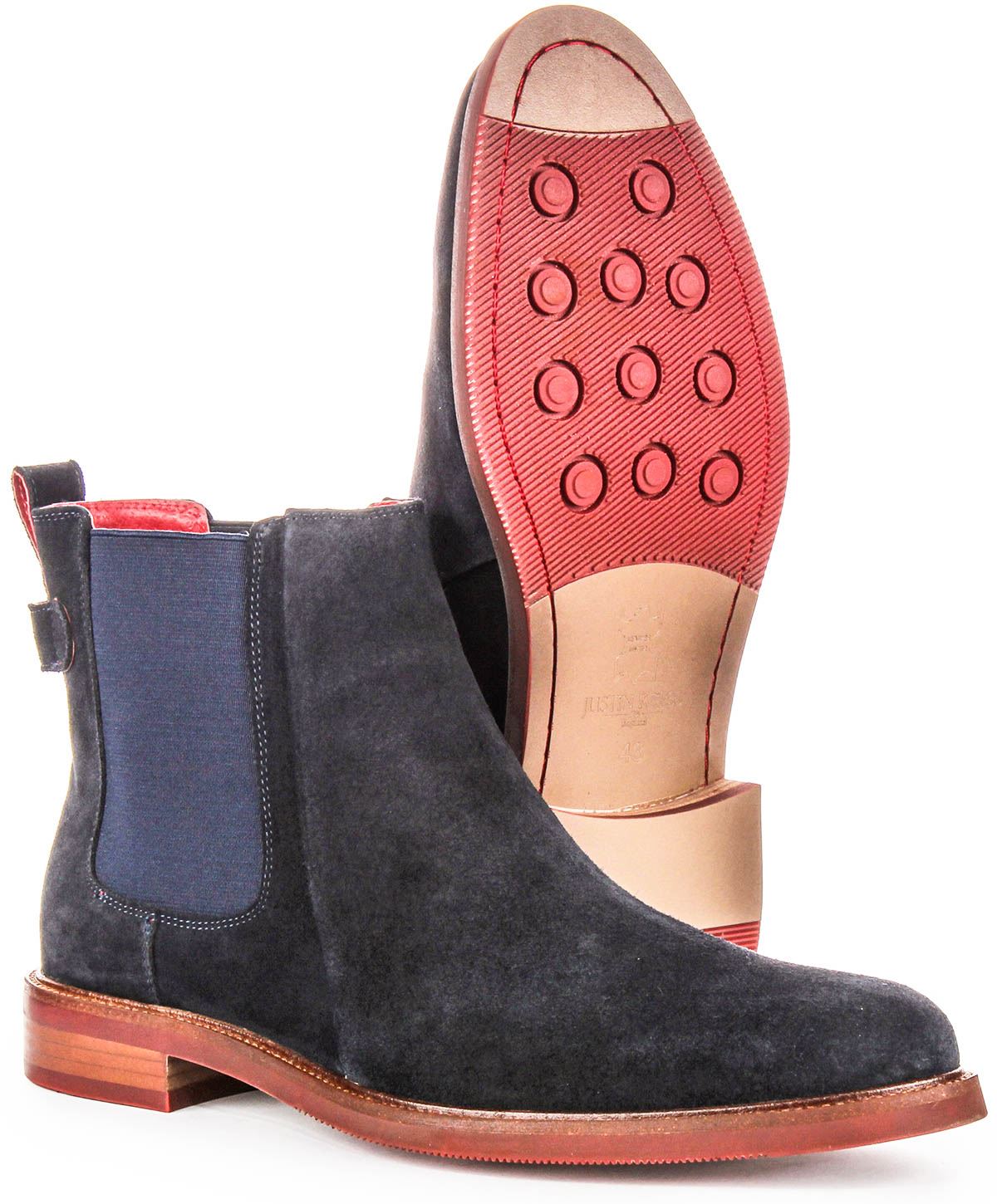 Justinreess England Luiz All Suede Pull Chelsea Mens Boots Black UK 6 - 13 - Picture 18 of 19