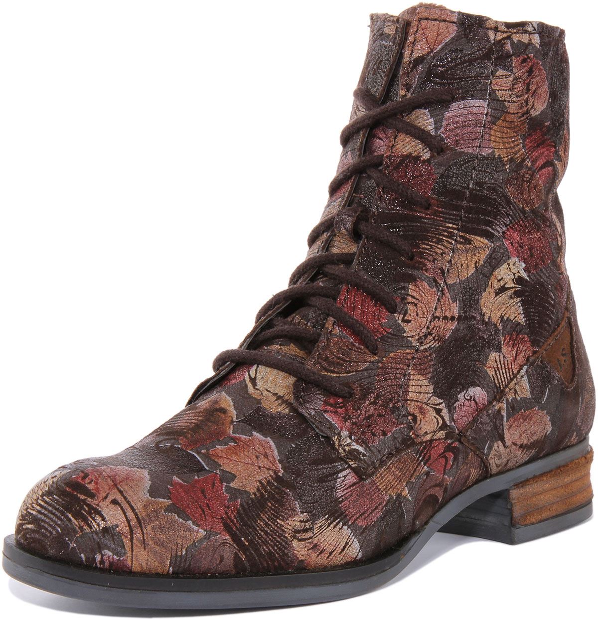 Josef Seibel Sanja 01 Womens Lace Up Leather Ankle Boots In Olive Size UK 3 - 8 - Picture 7 of 19