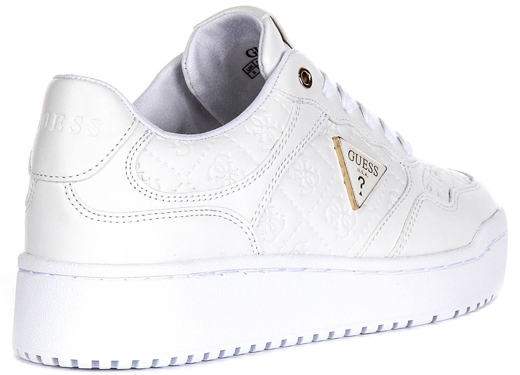 Guess Miram6 Semi Logo Lace Up Womens Sneakers In White US 5 - 10