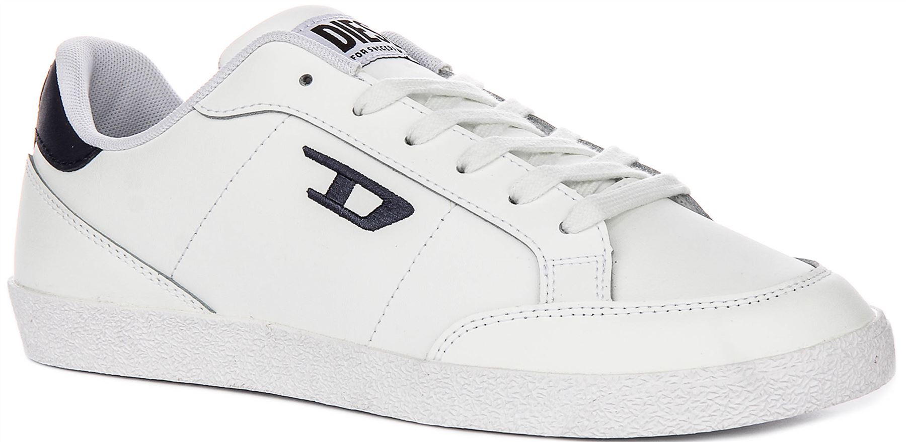 Diesel SD Leo Niedrig Perforiert Herren Leder Turnschuhe Wei-marine EU 39-46 31790₽