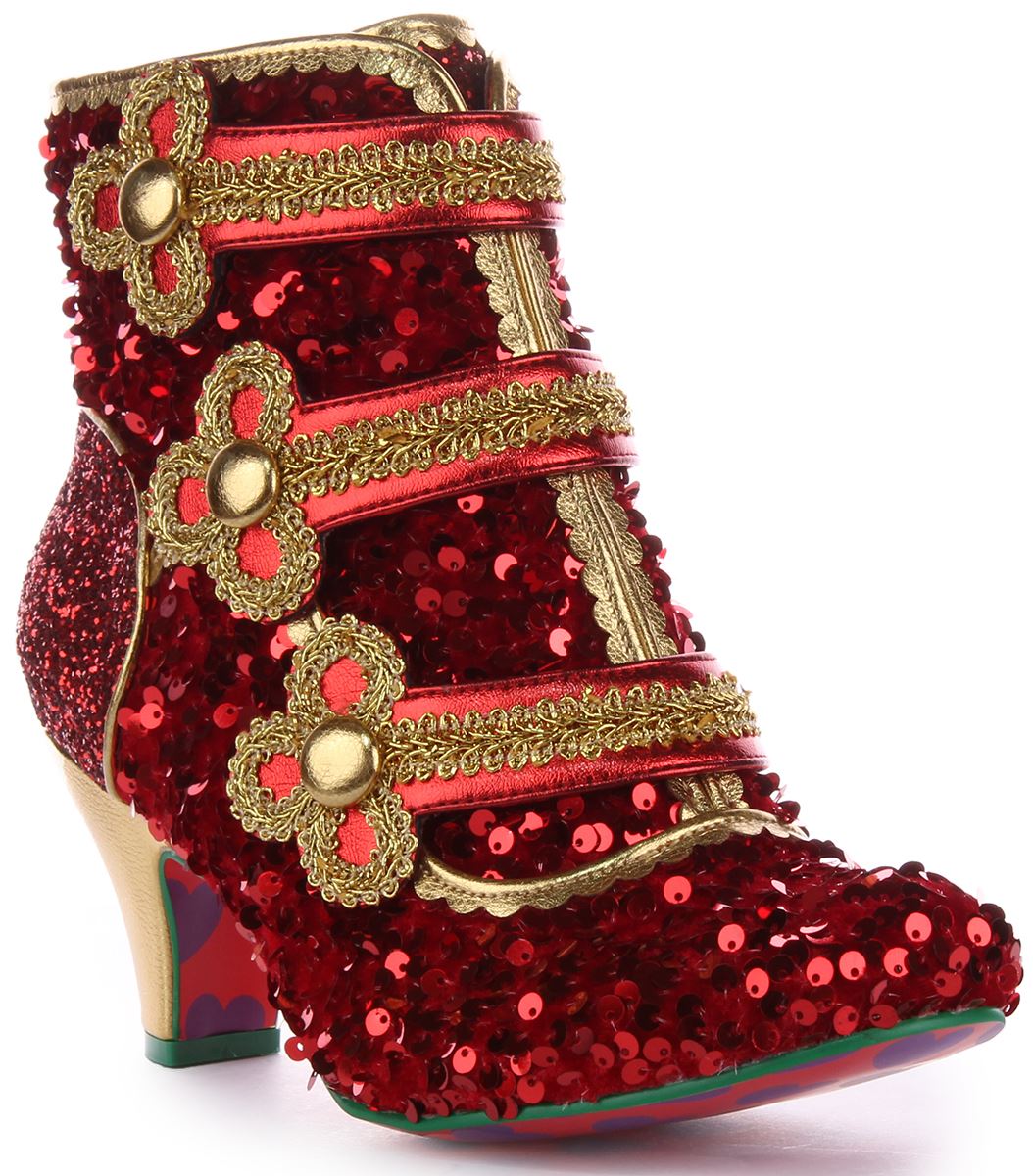 IRREGULAR CHOICE Ratón Rey Sequence Concept 5Cm Tacón Zapato Rojo Mujer Talla 4- - Imagen 8 de 13