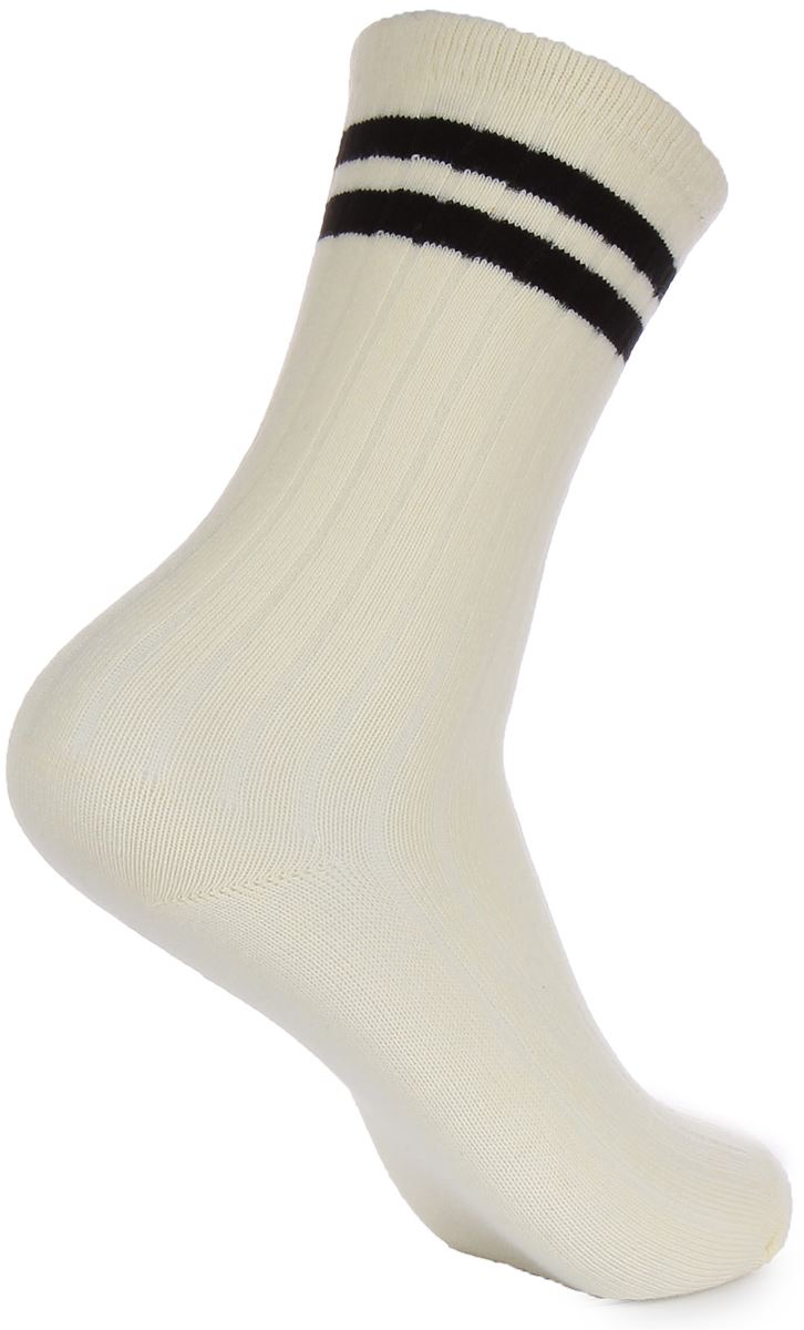 Justinreess England gestreifte Baumwollsocken für Herren Socken in grün 2er-Packungen - Bild 4 von 16