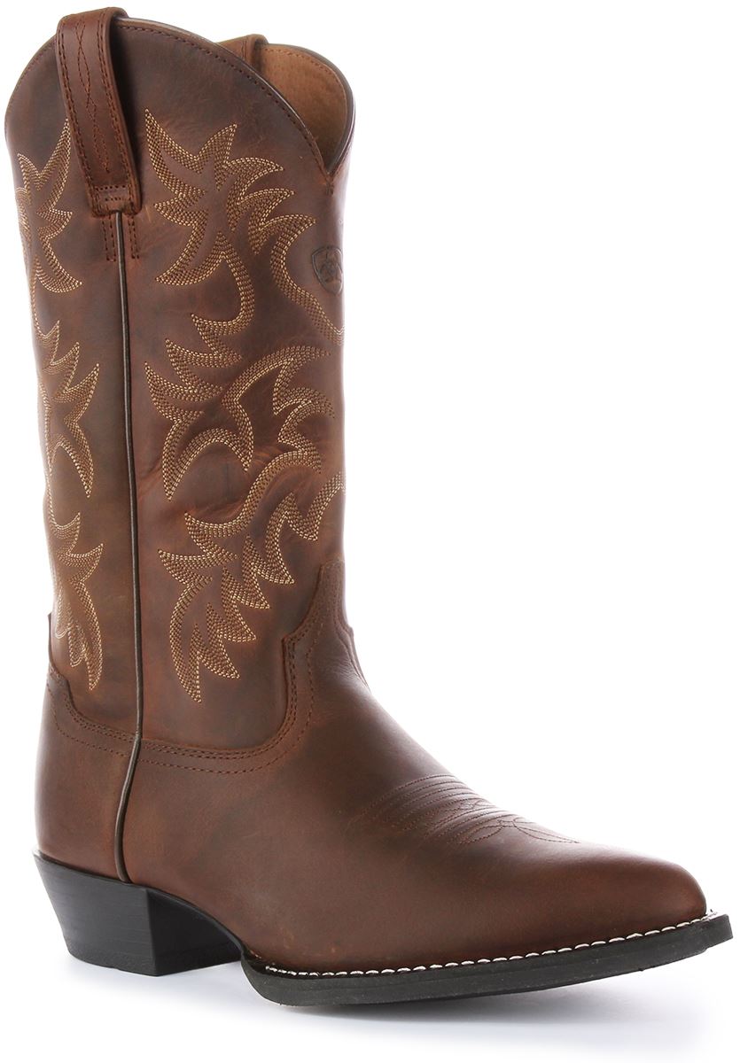 Ariat Heritage 6 Stitch Leather Round Toe Western Mens Boot In Brown UK 7 - 12 - Picture 7 of 12