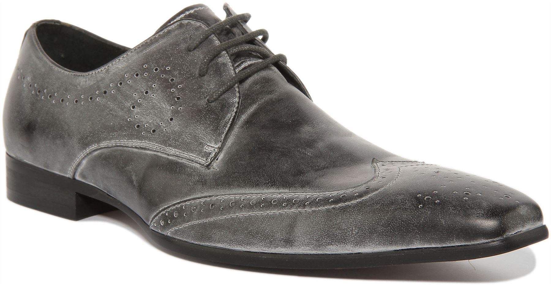 Unfaithful Christine Lace Up Brougue Shoe Mens Sneakers In Black