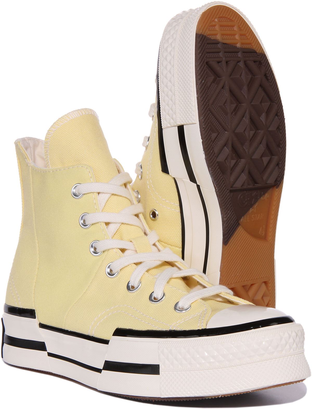 Converse A00740C Chuck 70 Plus Unisexe Hi Top Baskets En Jaune