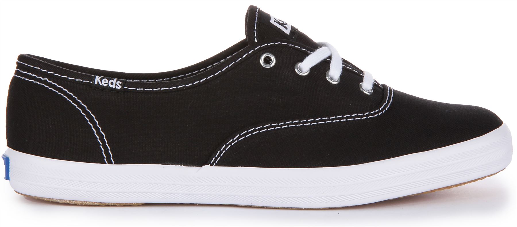 Keds Champion Low Top Lace Up Casual Canvas Shoe White Womens UK 2- 9 - Picture 9 of 13