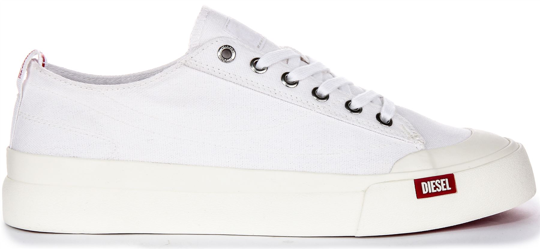 Zapatillas Diesel S Athos Low Flaunt De Lona Para Hombre Blanco UK 6 - 12 - Imagen 9 de 13