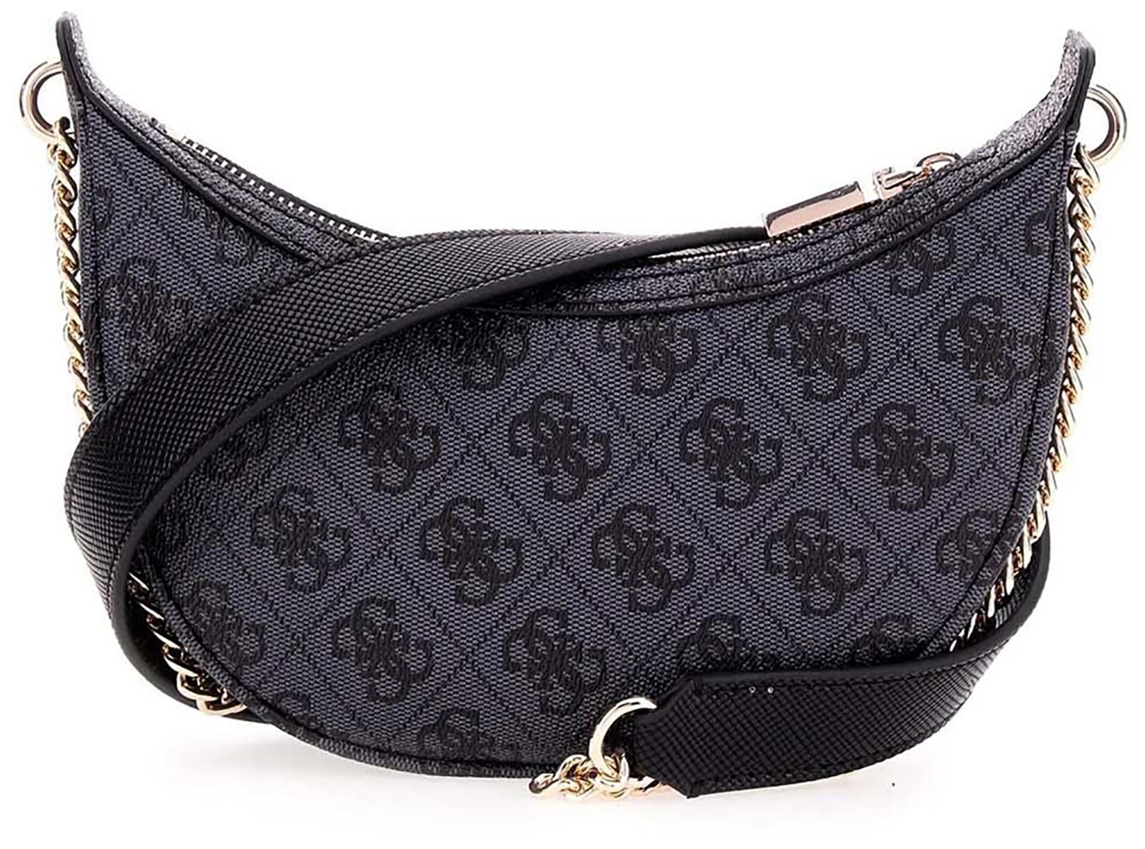 Guess Eco Craig Mini Crossbody 4G Logo Bag In Coal - Picture 5 of 6