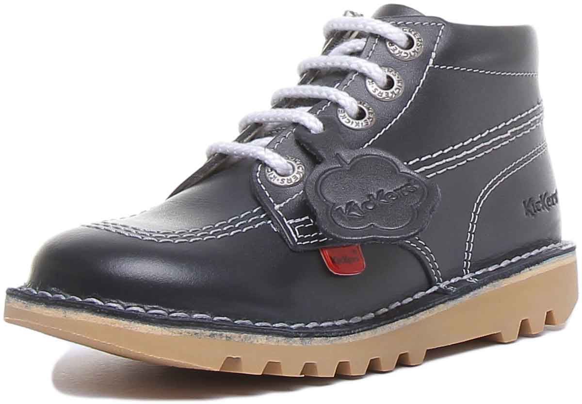 Kickers Kick Hi Zip Core Lace With Side Zip In Dark Blue Size US 1- 14 - Picture 19 of 31