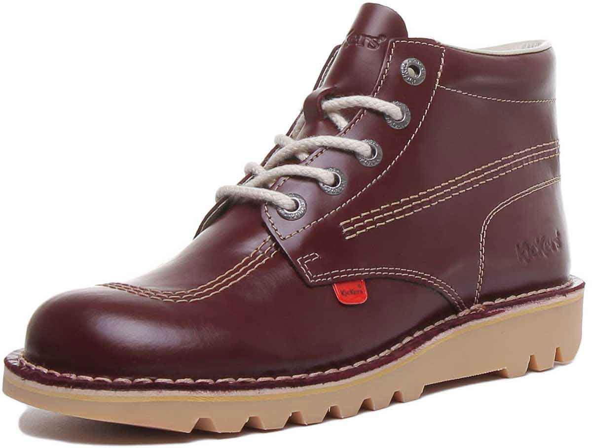 KICKERS Kick Hi M Top Schnrer Leder Herren Stiefel IN Dunkelrot EU 39-46 25490₽