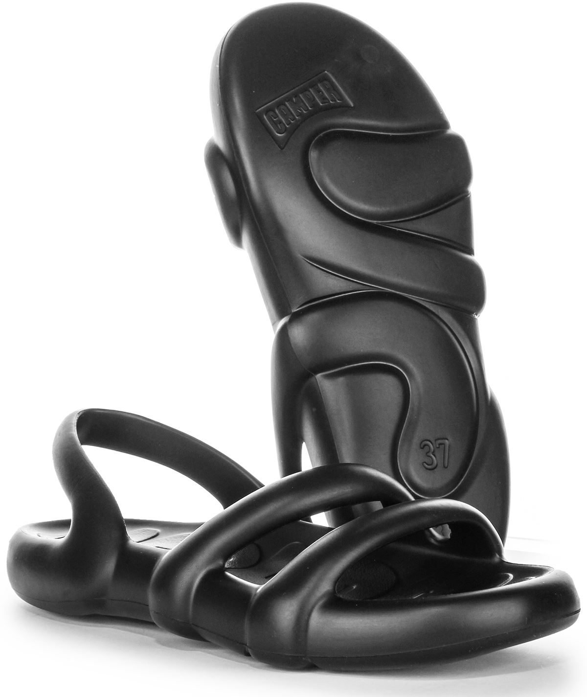 Camper Kobarah Flat Eco Endless Flux Rubber Womens Sandals