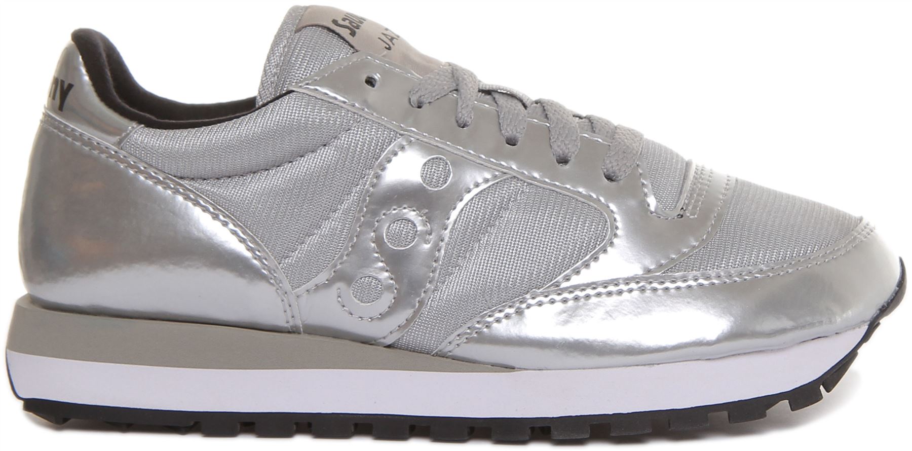 Saucony Jazz Original Mujer Entrenador con Cordones Plata Metálica Talla UK 3 - 8 - Imagen 8 de 12