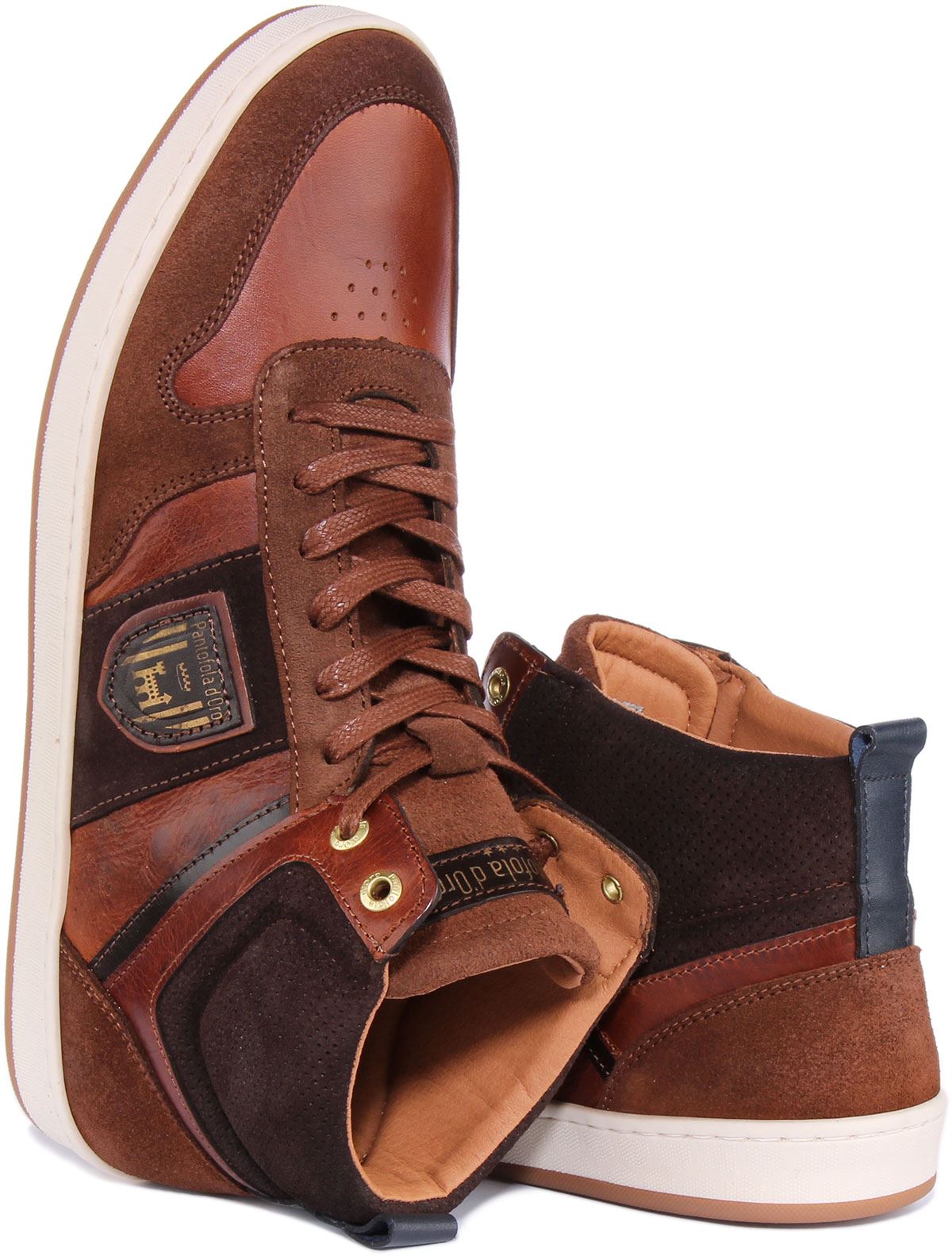 Pantofola D'Oro Palermo Uomo Mens Mid Top Sneakers In Brown Size