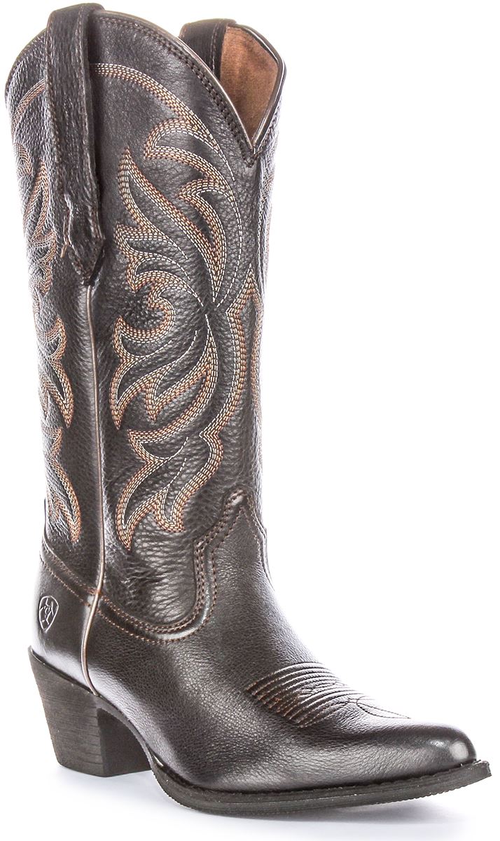 Ariat Heritage J Toe Duratread Pull Tab Western Womens Boot In Brown UK 3 - 9 - Picture 2 of 19