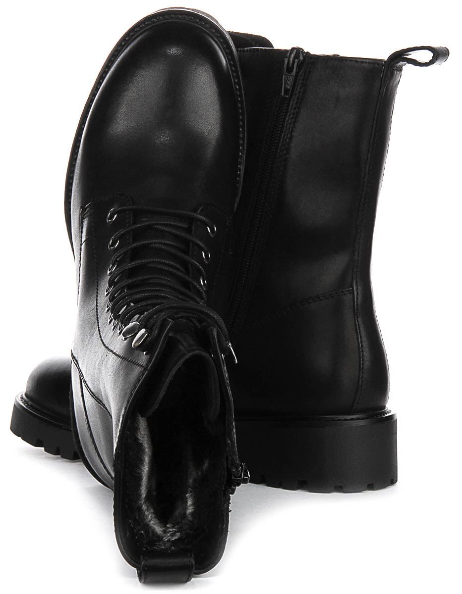 Vagabond Kenova Warm-lined Utility Zipper Womens Boots Black Size