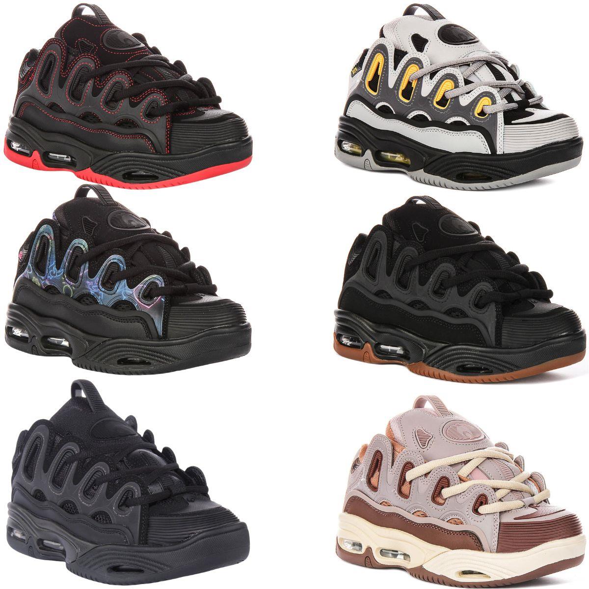Osiris D3 2001 Chunky Sole Lace Up Mens Sneakers In Black Pink US