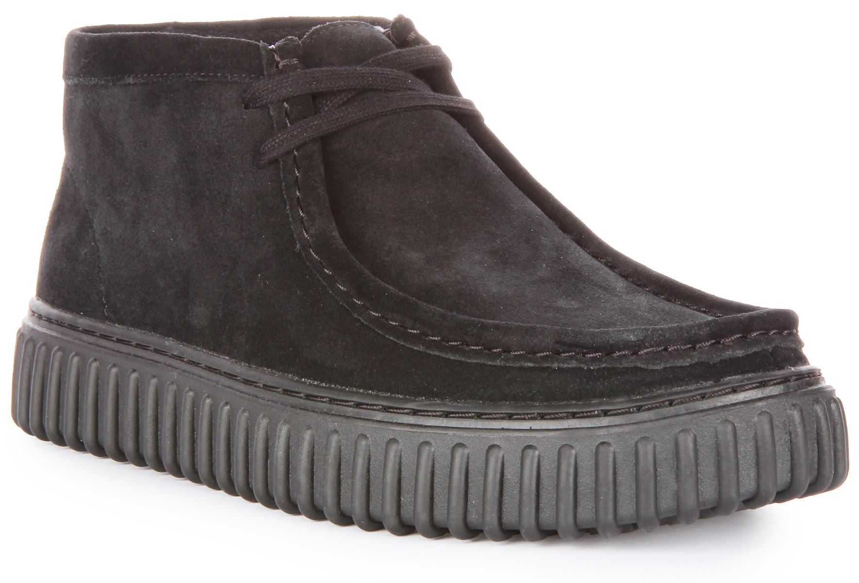 Clarks Torhill Hi Ribbed Outsole Soft Adjustable Boot Black  display picture 3