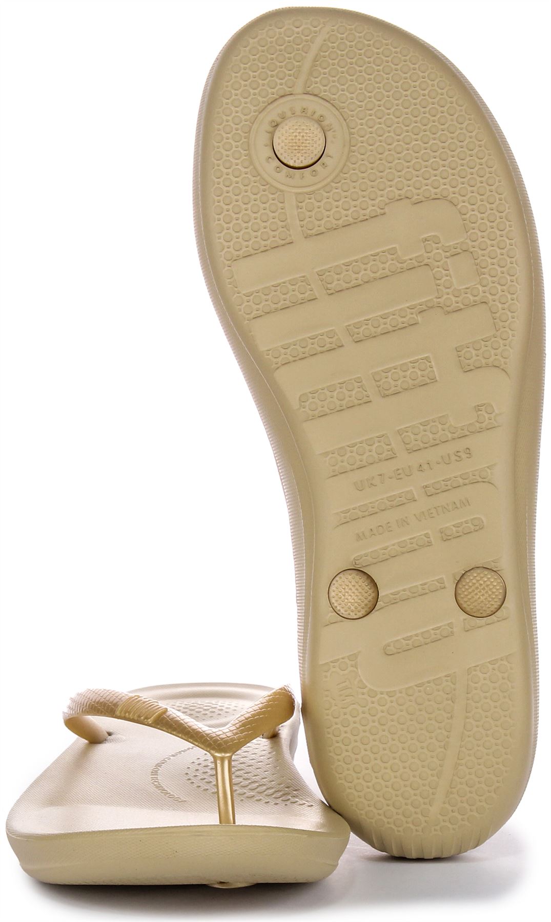 Sandalia Fitflop Iqushion ergonómica de espuma de aire de alto rebote para mujer bronce Reino Unido 5-11 - Imagen 18 de 37