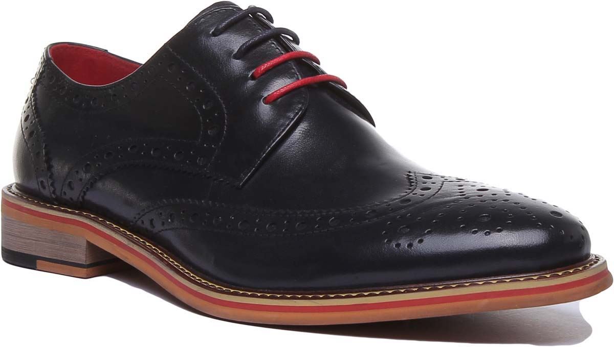 Justin Reece England Dover Wooden Derby Mens Formal Shoes In Black UK 6 - 14 - Picture 20 of 31