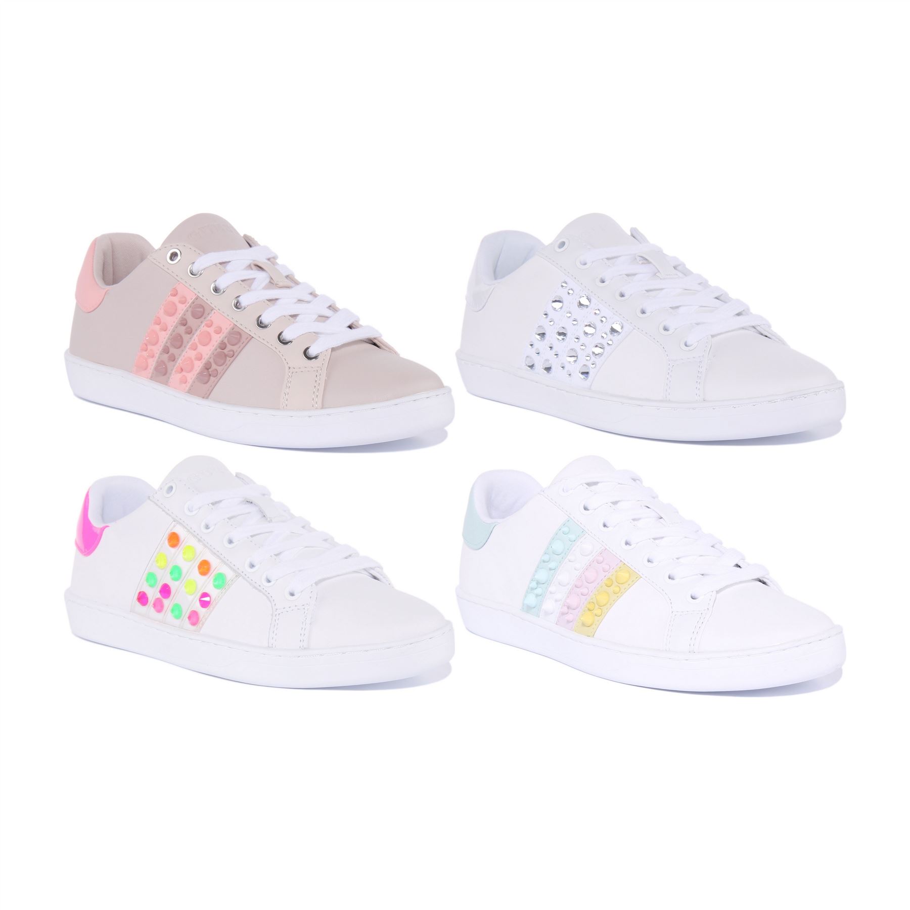 Guess Jacobb Lace Up Leather Womens Sneakers In Nude US 5 - 10 | eBay