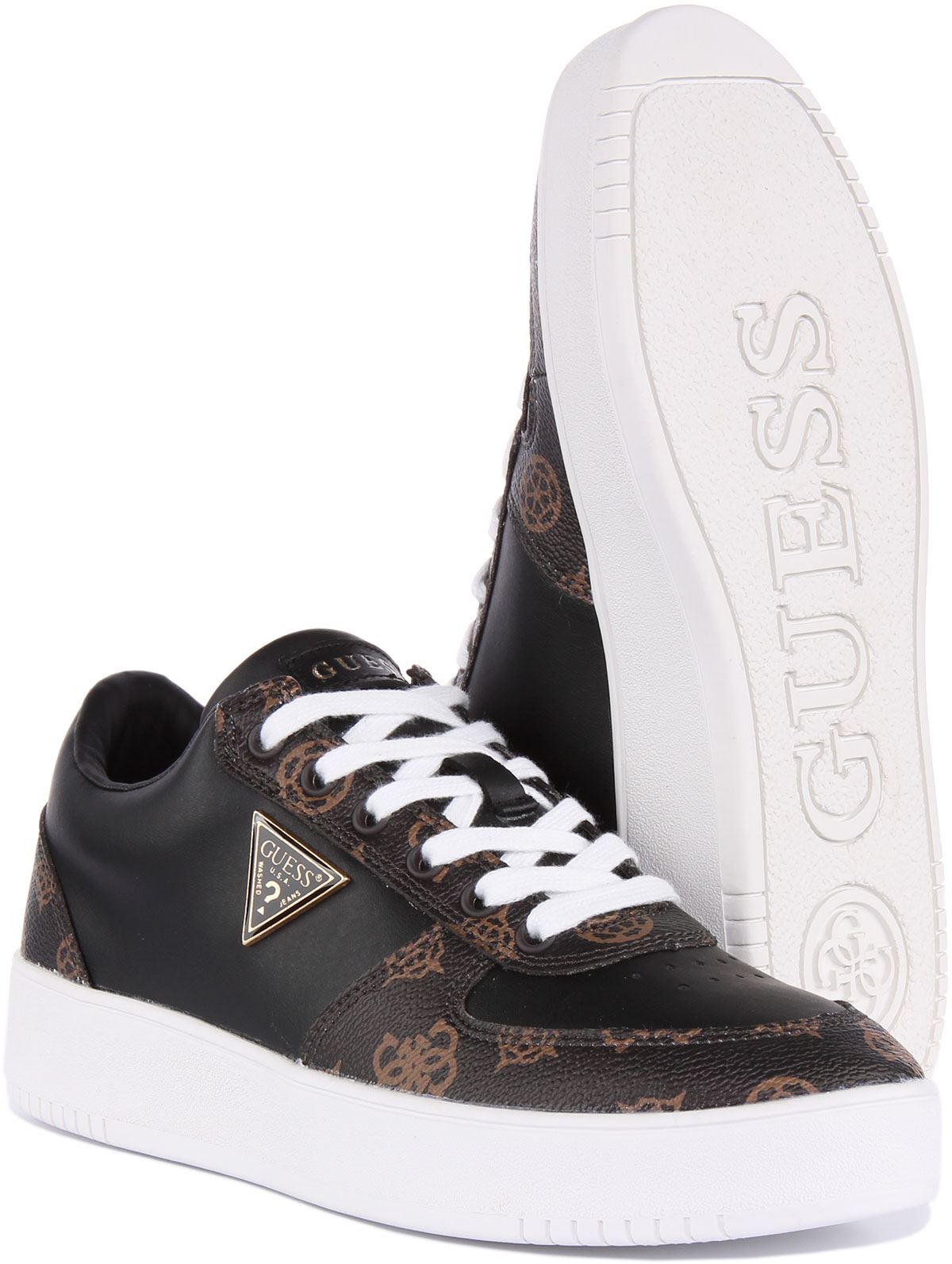 Guess Fl8Sidfal12 Cestas Sidney 4G Logo Impreso Entrenador Blanco Mujer Reino Unido 3-8 - Imagen 6 de 13