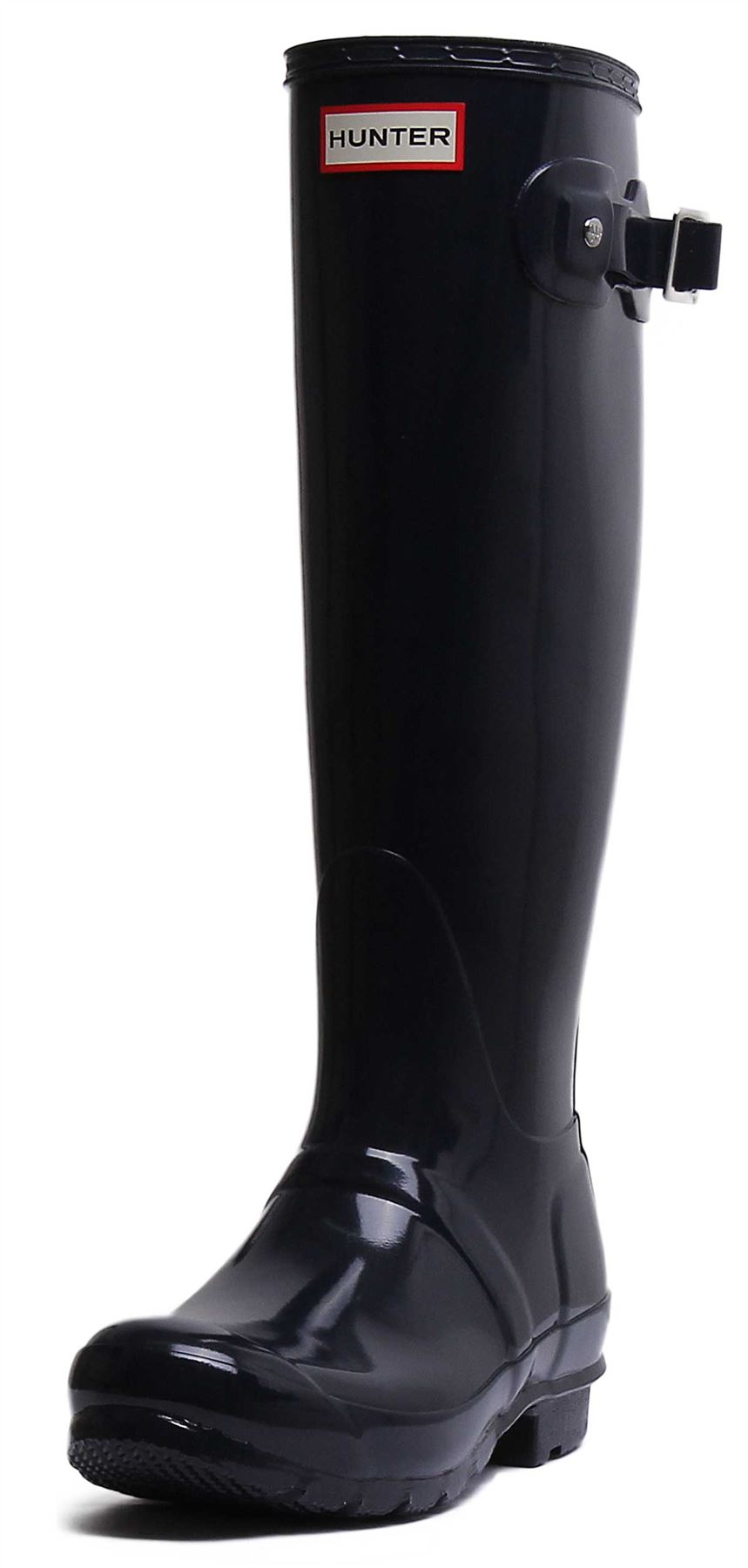 Hunter Mujeres Alto Brillo Mujer Botas Negras Talla US 5-11 - Imagen 13 de 13